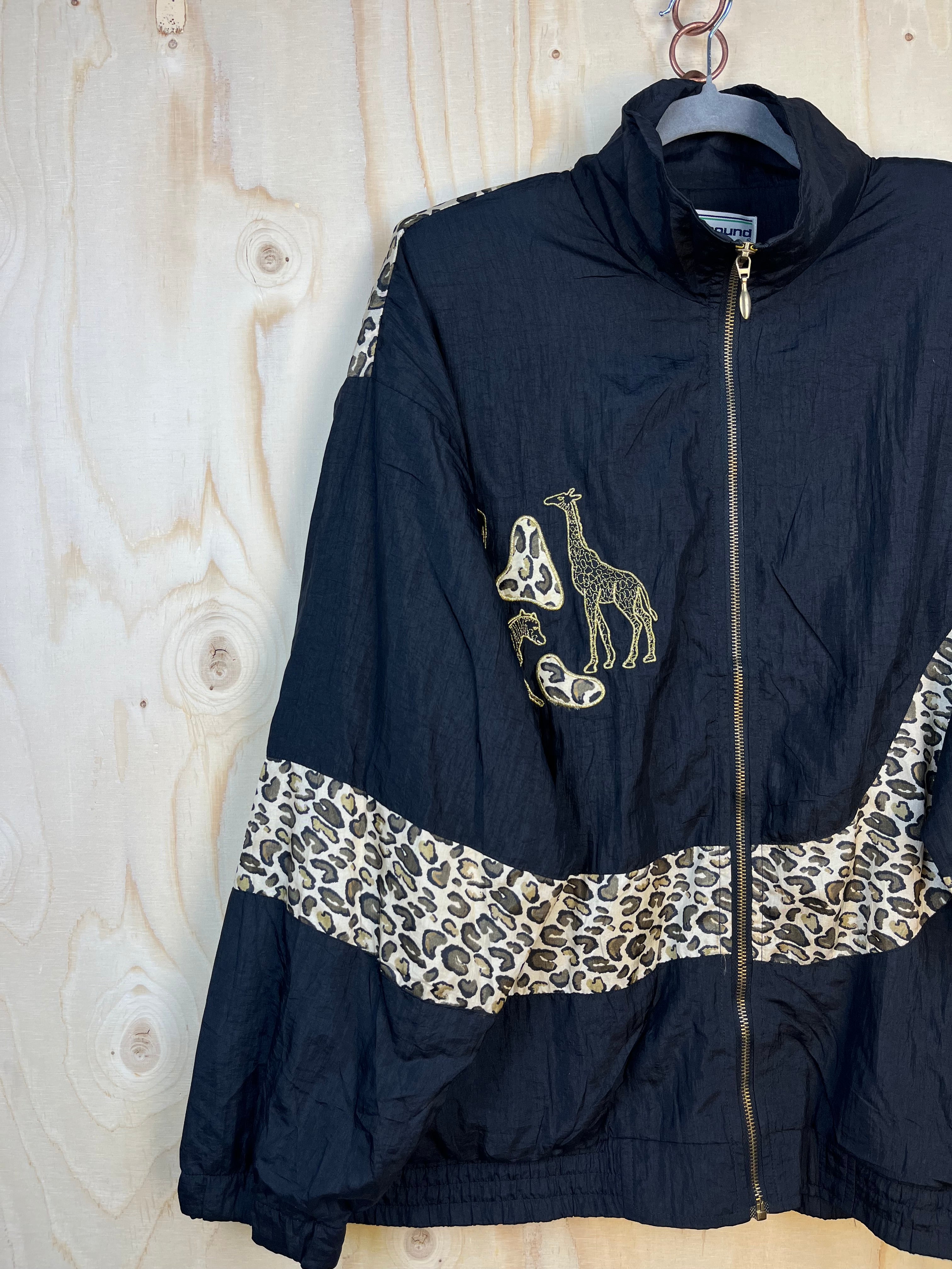 Vintage Leopard Track Jacket 90s