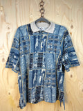 Polo Vintage Anni ’90 Fantasia Blu