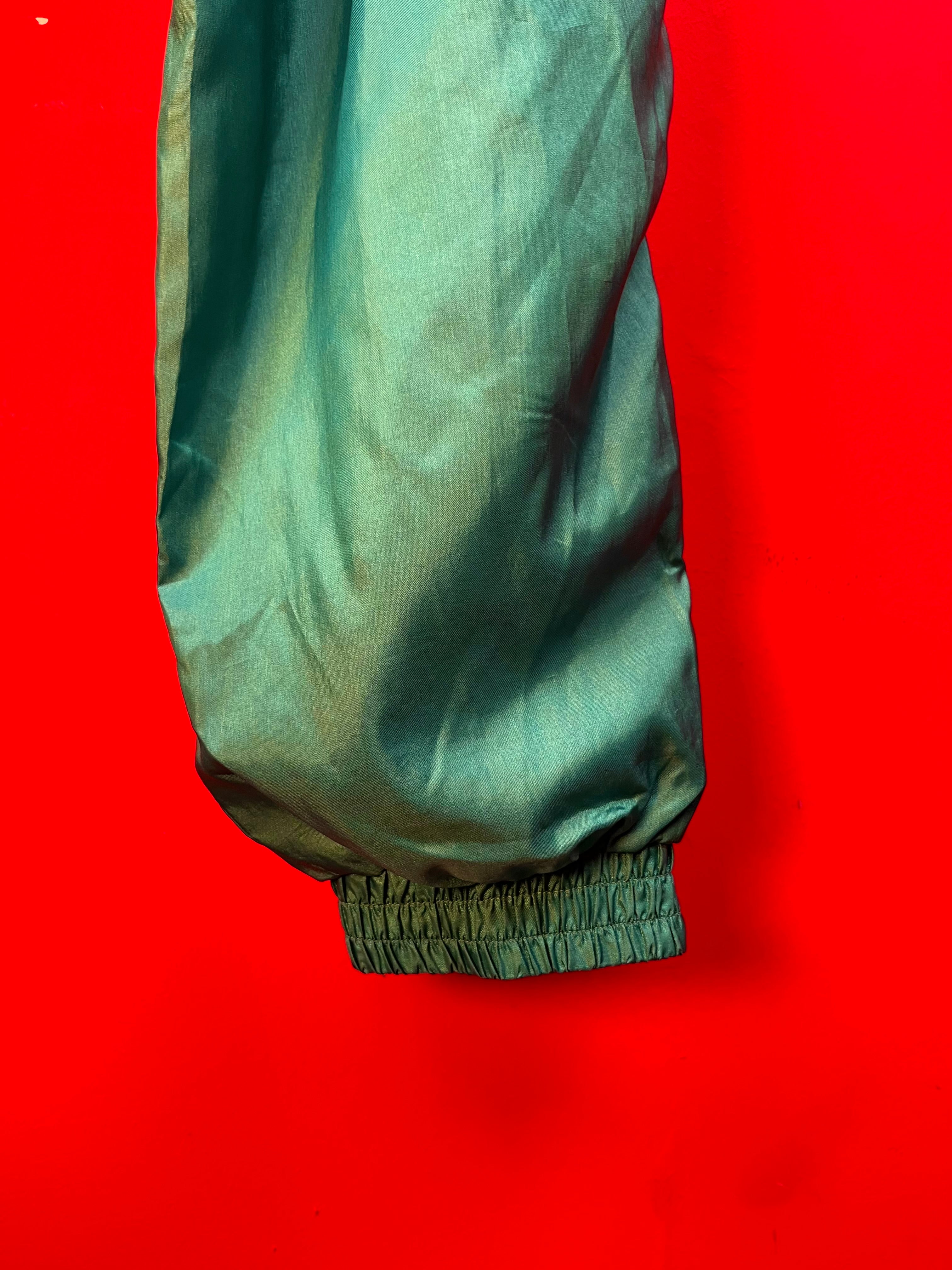Nike Vintage Track Pants Verde Y2K Logo Rosa