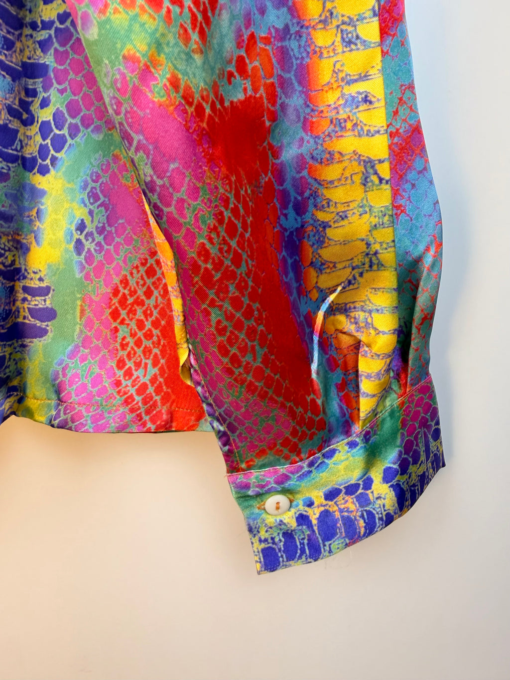 Camicia vintage Giblor’s multicolor effetto pitone anni ’90 – XL