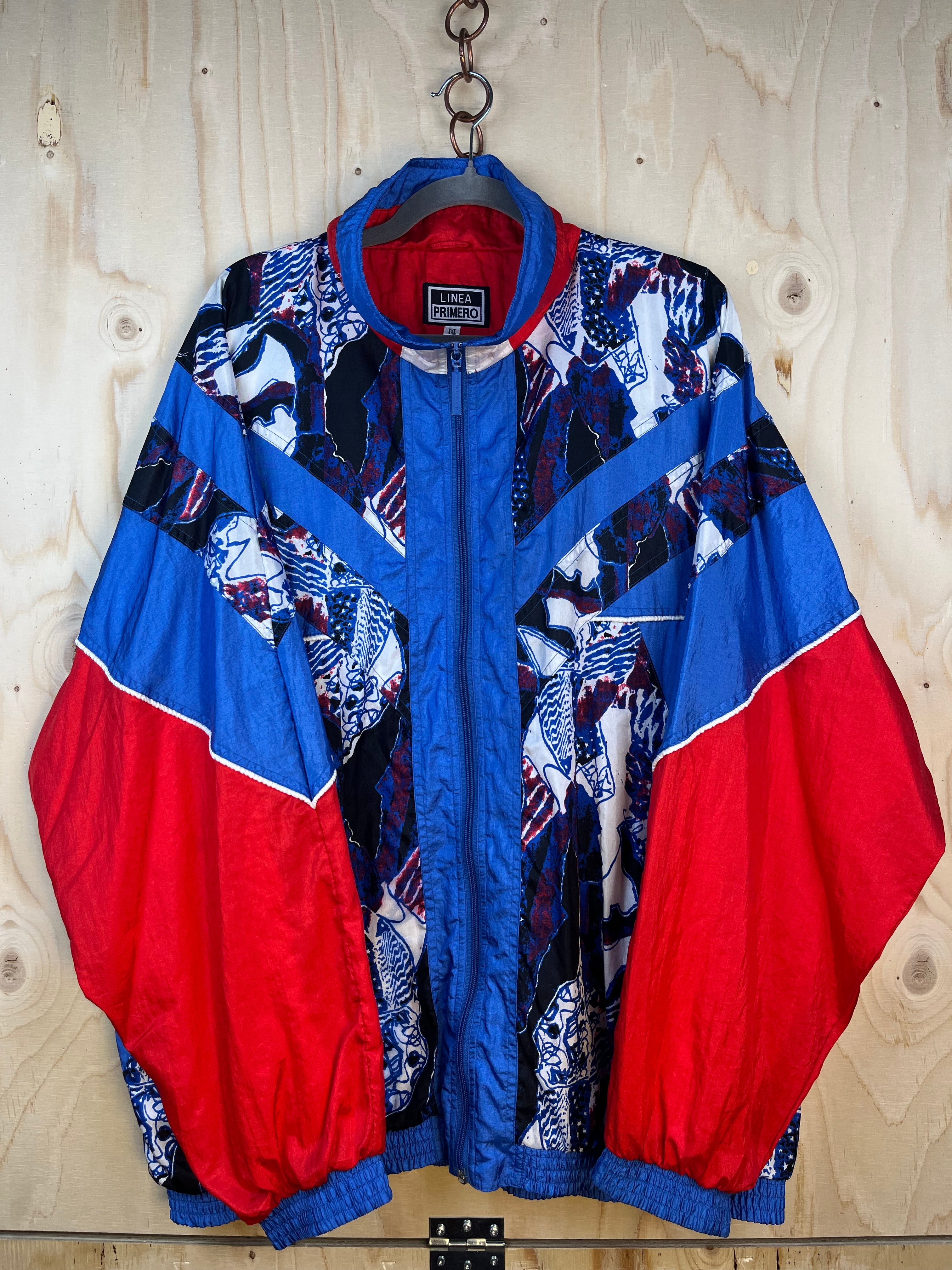 Giacca Windbreaker Vintage Anni ’90 Color Block Multicolor