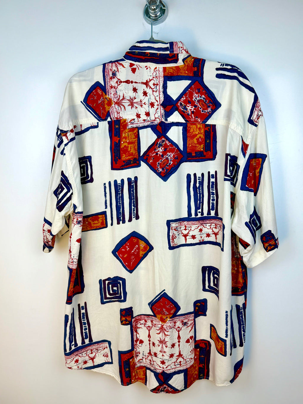 Vintage Canda 100% Viscose Abstract Print Shirt