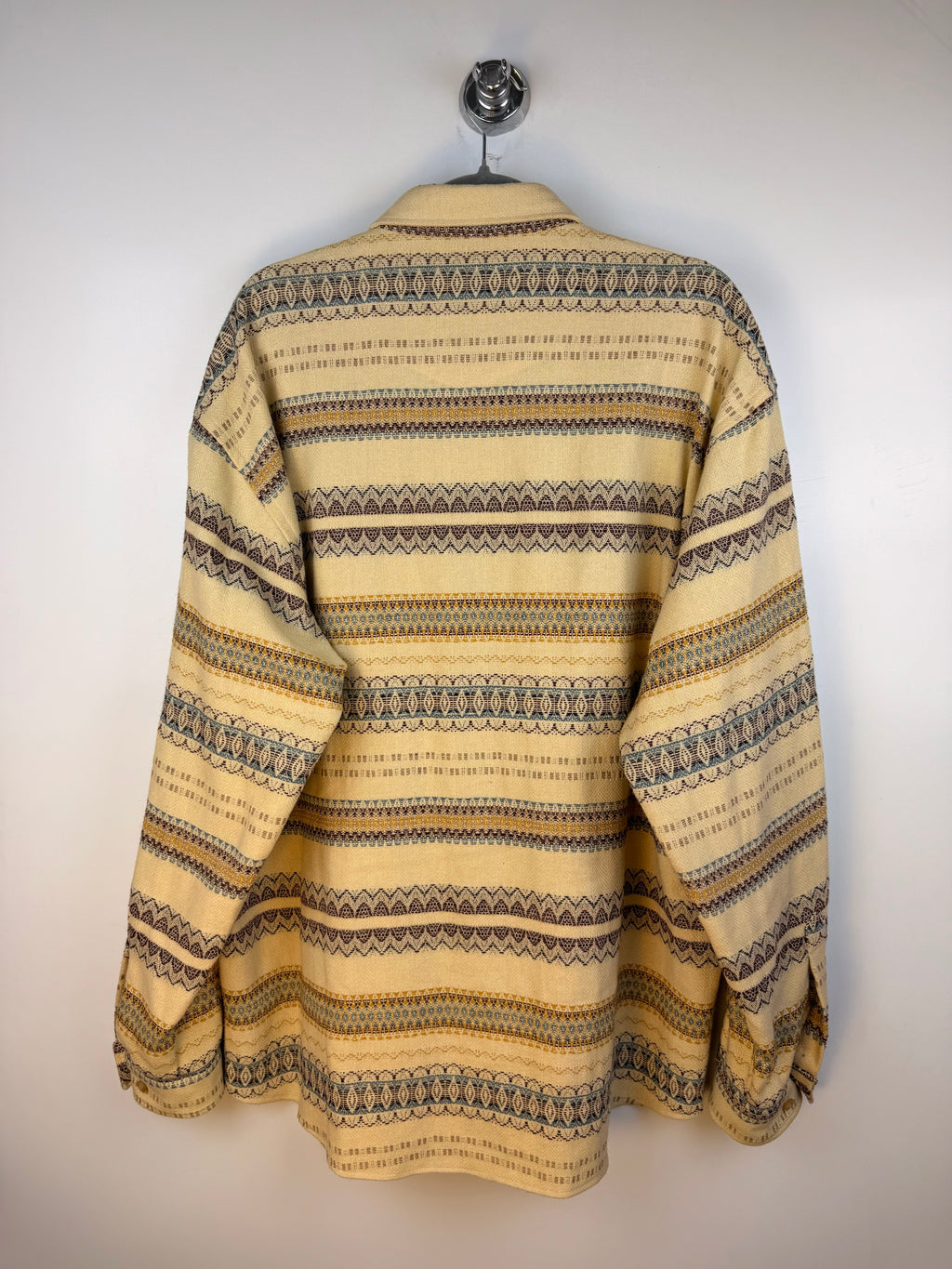 Camicia vintage in misto lana con fantasia geometrica – Old Einhorn Company