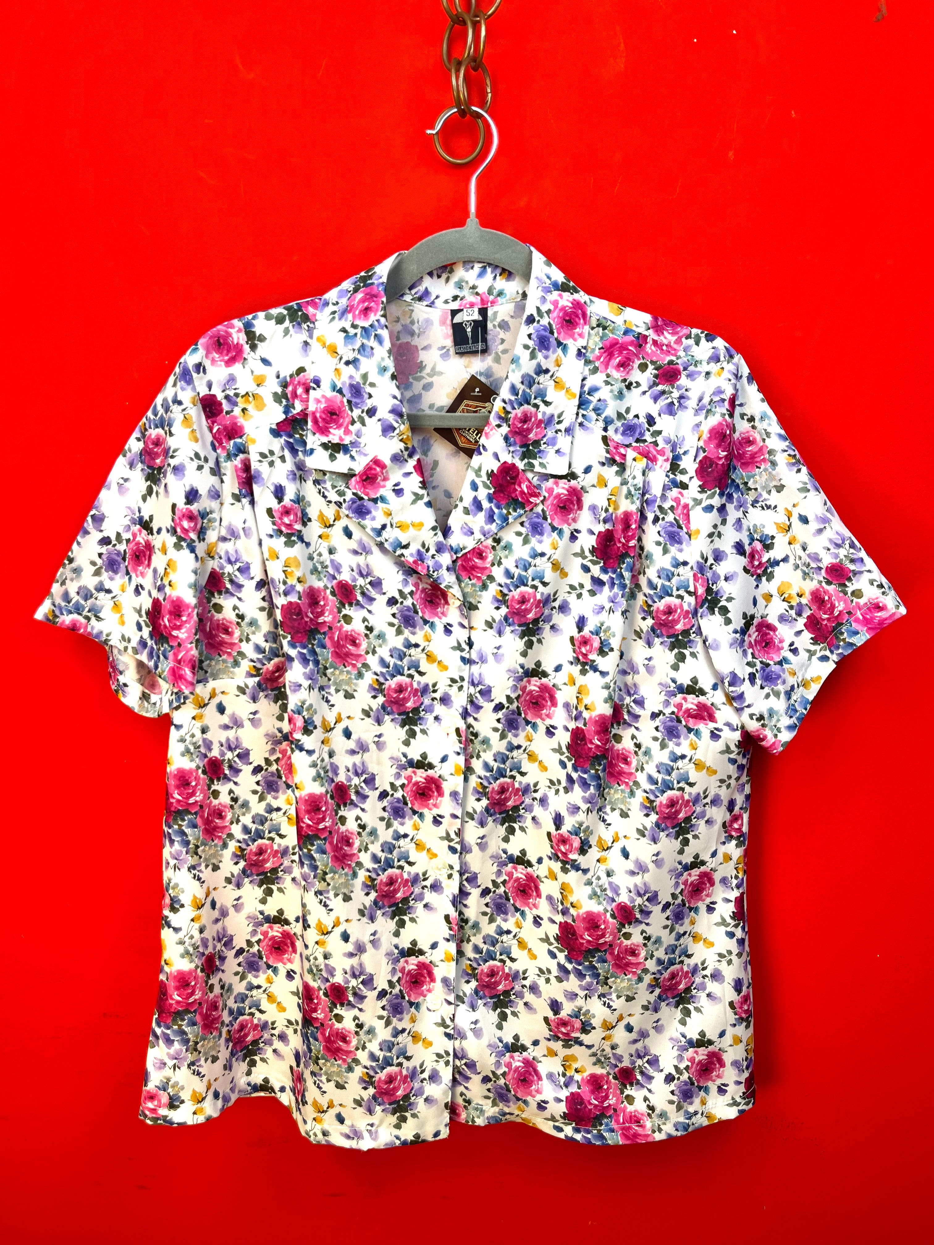 Blusa Vintage Floreale Made in Italy