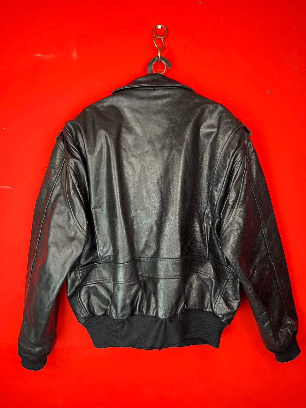 Skott Vintage Leather Bomber Jacket in Pelle di Vitello – Made in Italy