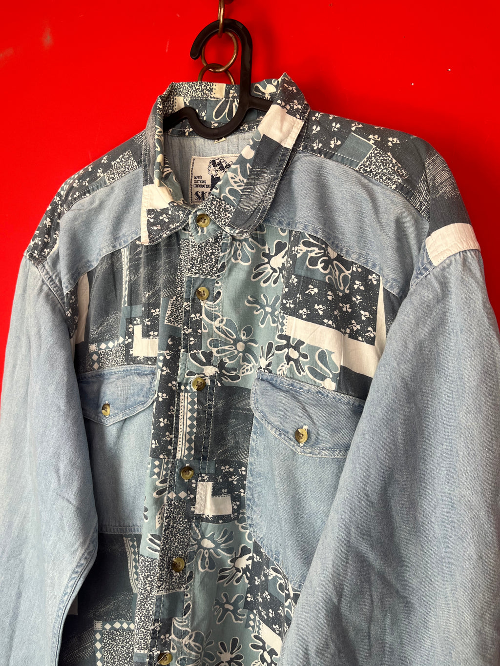 Camicia Vintage Patchwork Skipper 100% Cotone XL
