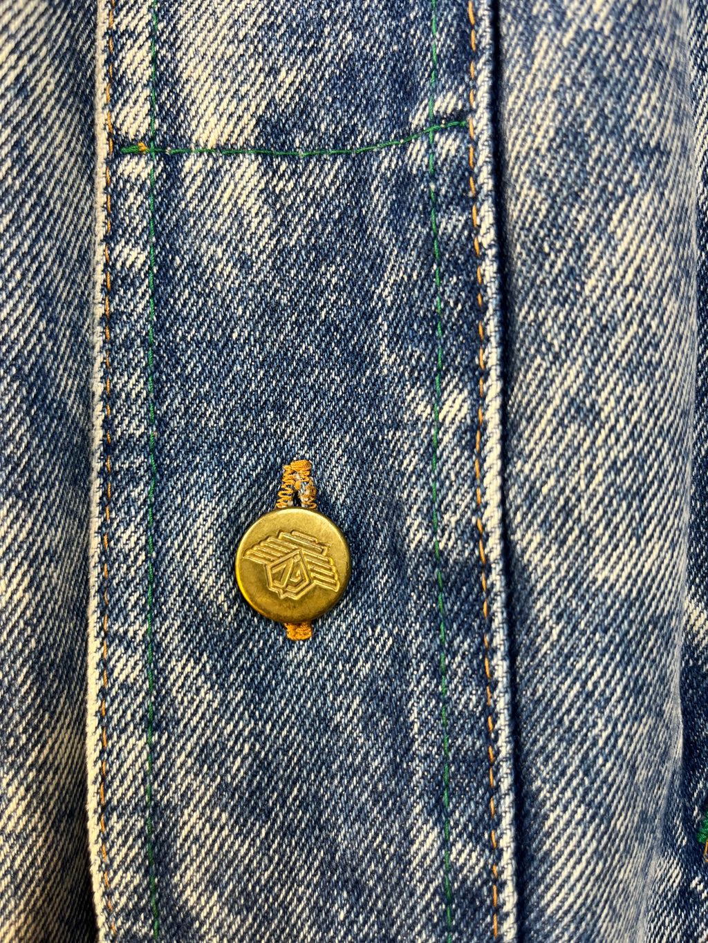 Vintage Acid Wash Denim Jacket Made in Italy
