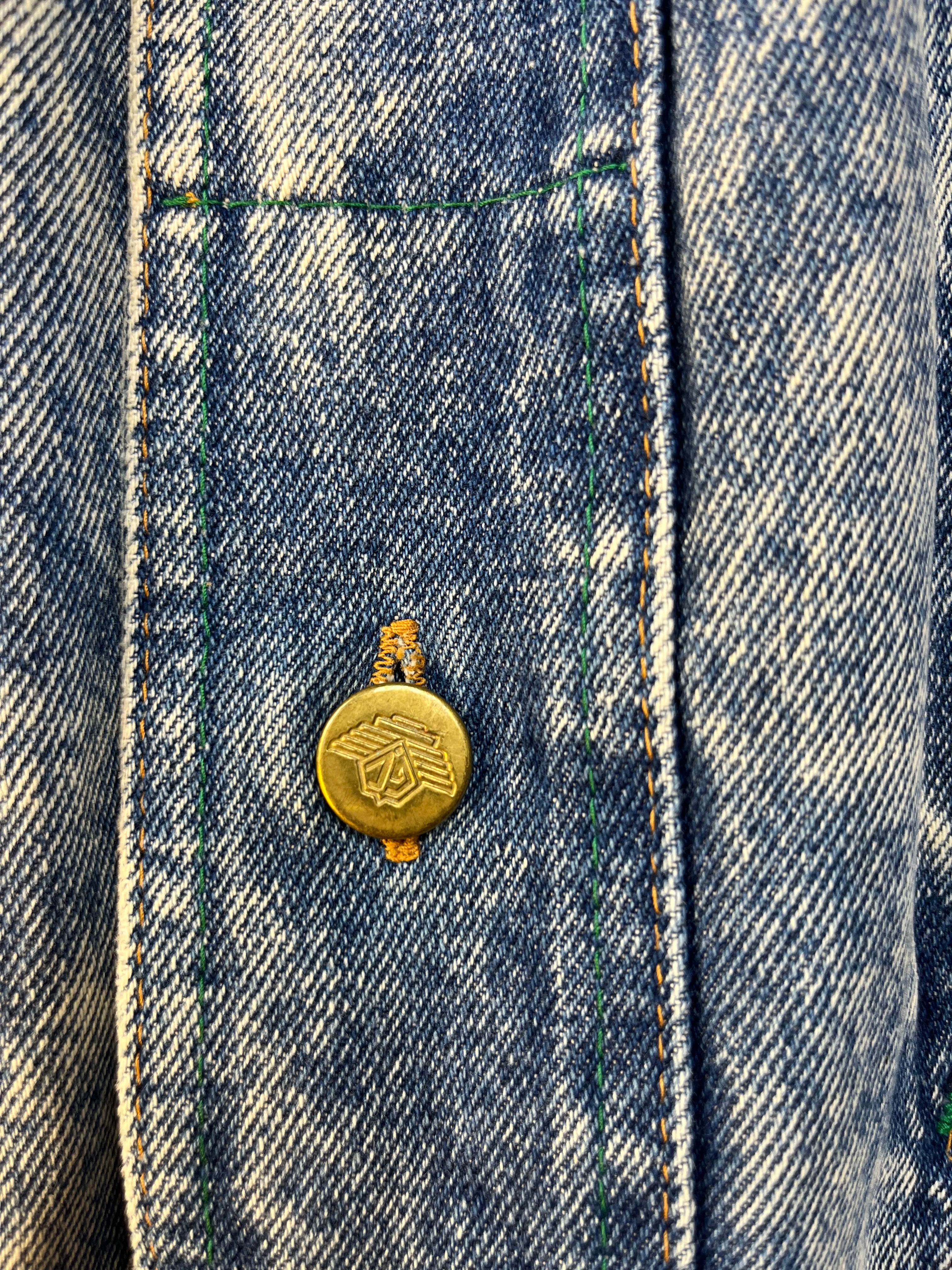 Vintage Acid Wash Denim Jacket Made in Italy