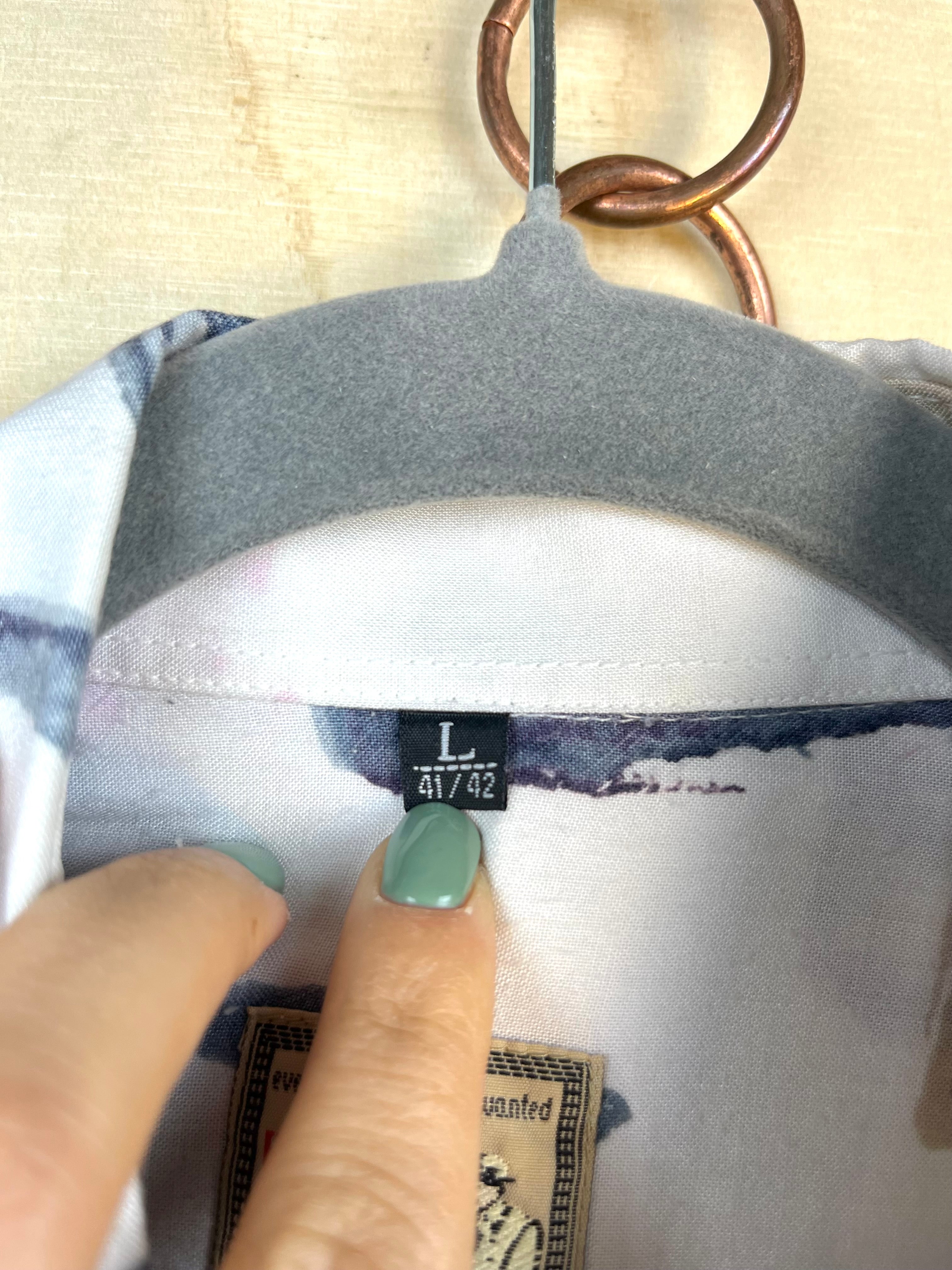 Vintage Abstract Pattern Shirt – Minimal Retro short sleeve