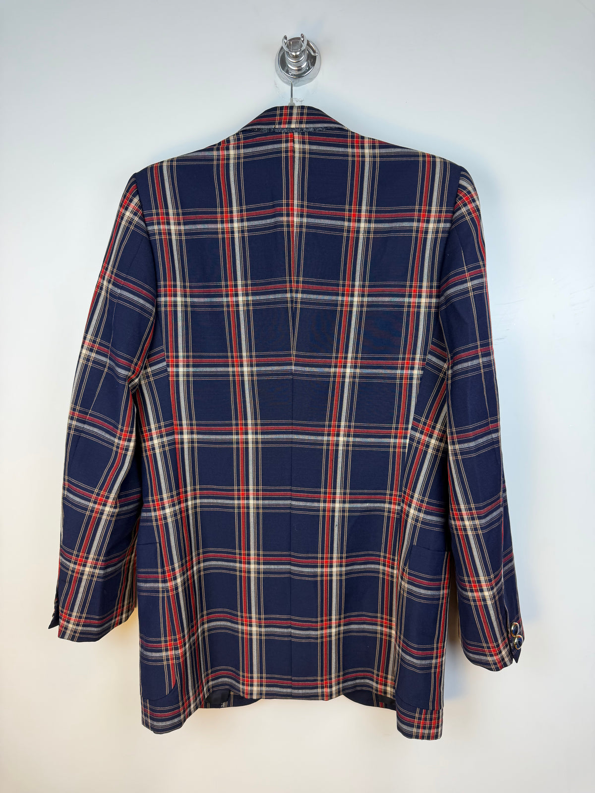Blazer uomo vintage in lana tartan Freeman Club