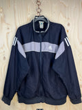 Vintage Adidas Track Jacket Navy Grey 90s Zip-Up