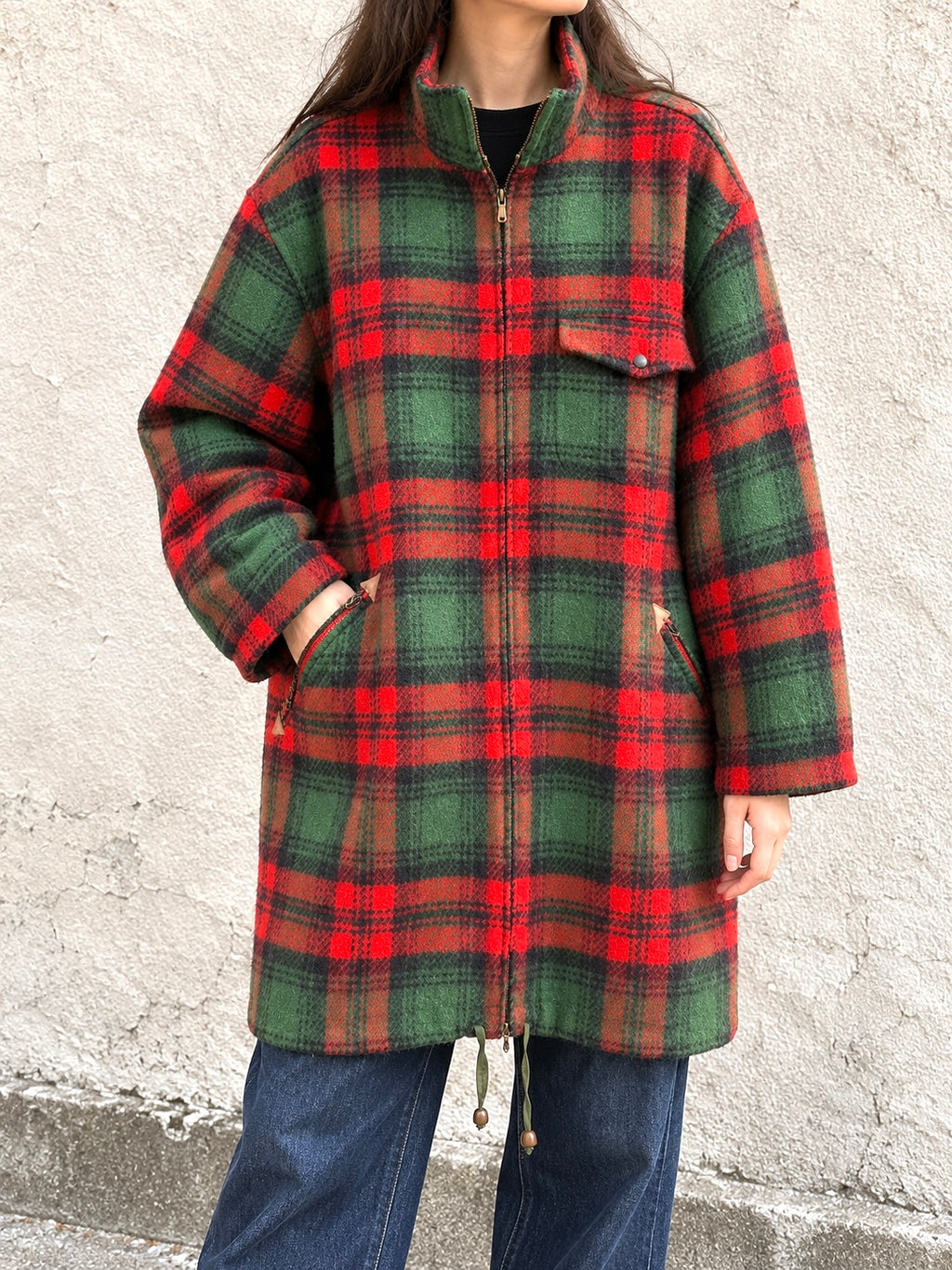Cappotto vintage Pennyblack in lana tartan con interno rimovibile