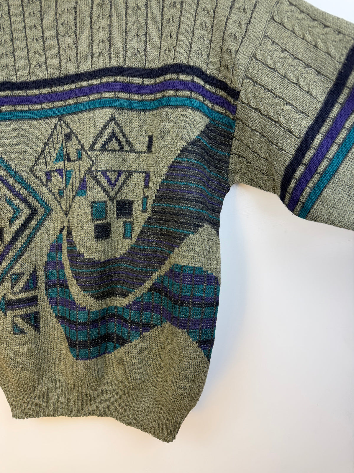 Maglione vintage Pro Man con fantasia geometrica