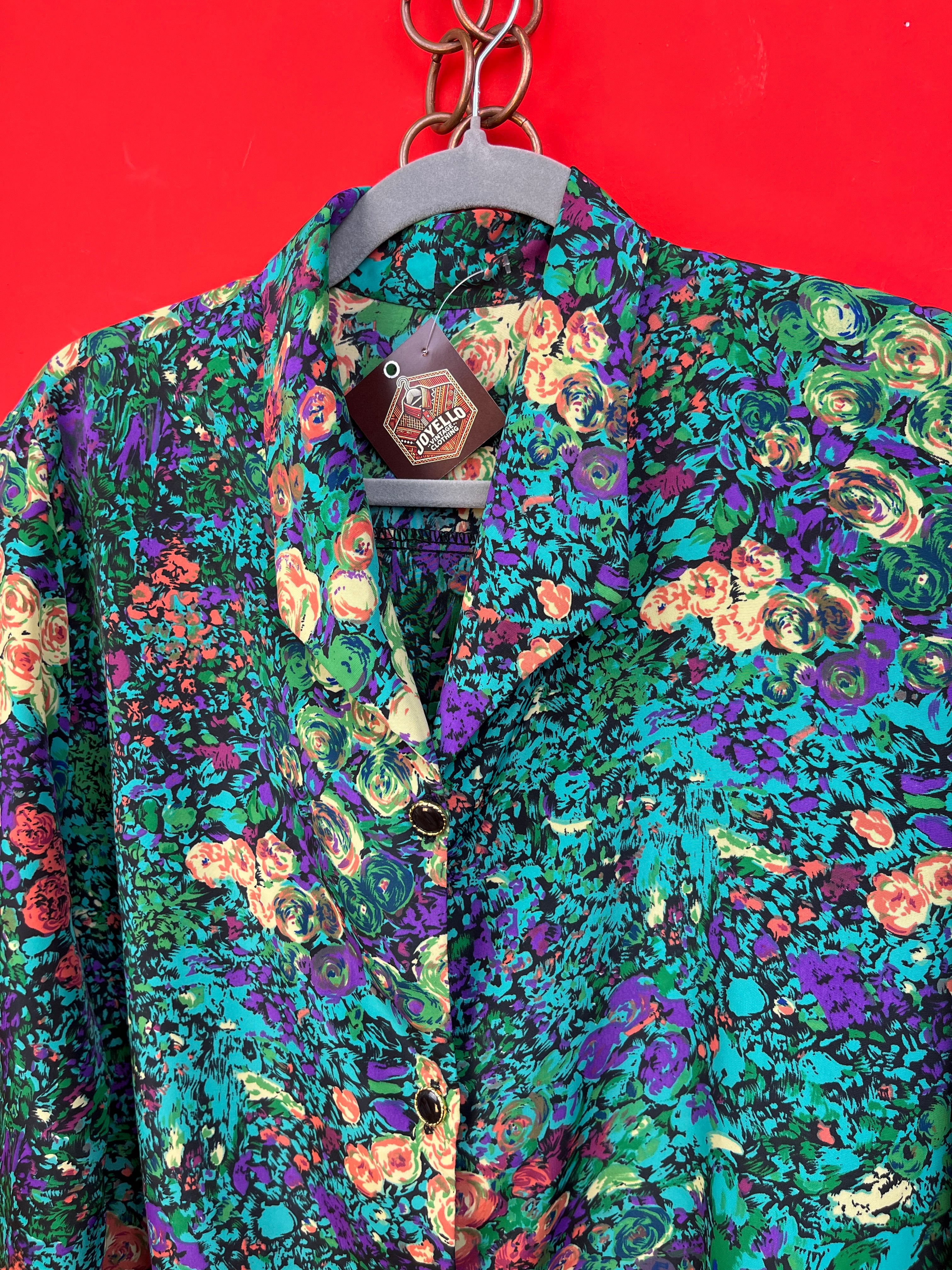 Camicia Vintage Floreale Artistica Anni 90
