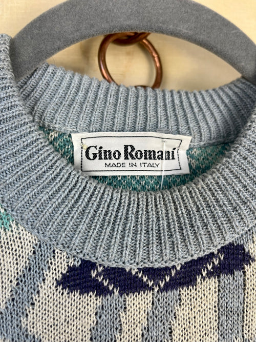 Maglione Vintage Fantasia Geometrica Made in Italy