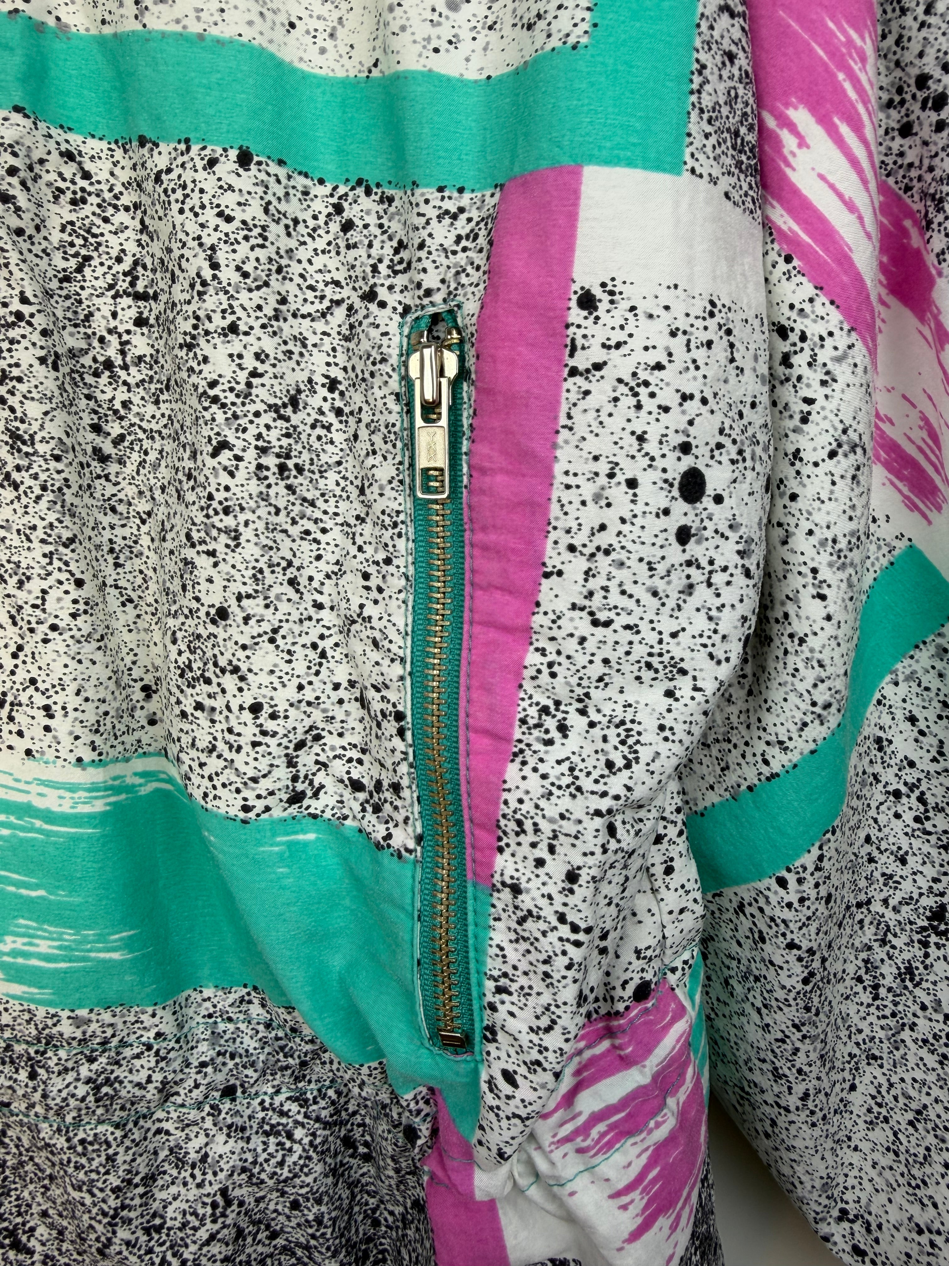 Vintage 80s Memphis Print Windbreaker – Oversized