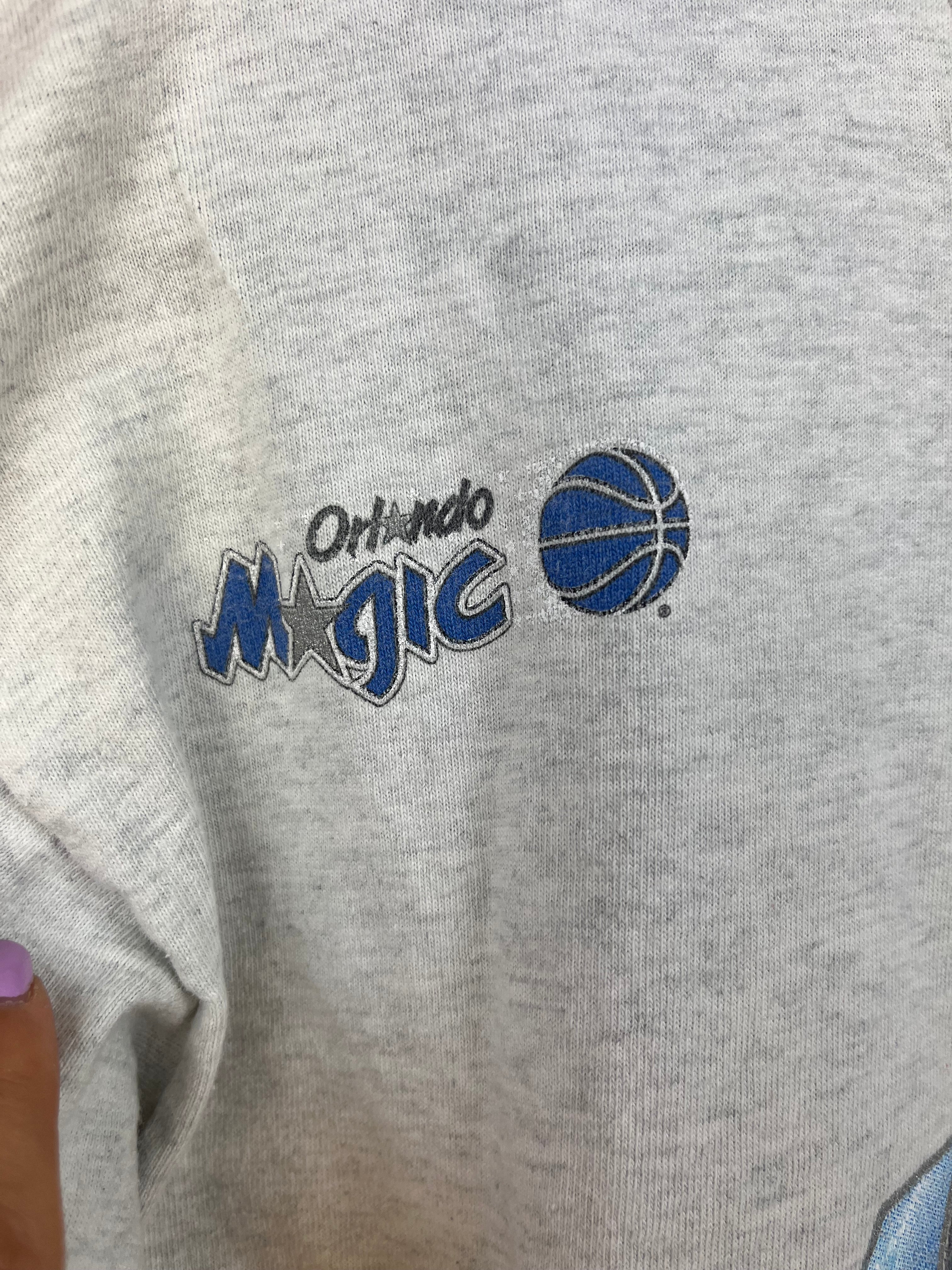 Vintage Orlando Magic NBA T-Shirt Double Print Grey 90s