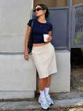 Gonna Tubino Vintage Made in Italy Beige Avorio