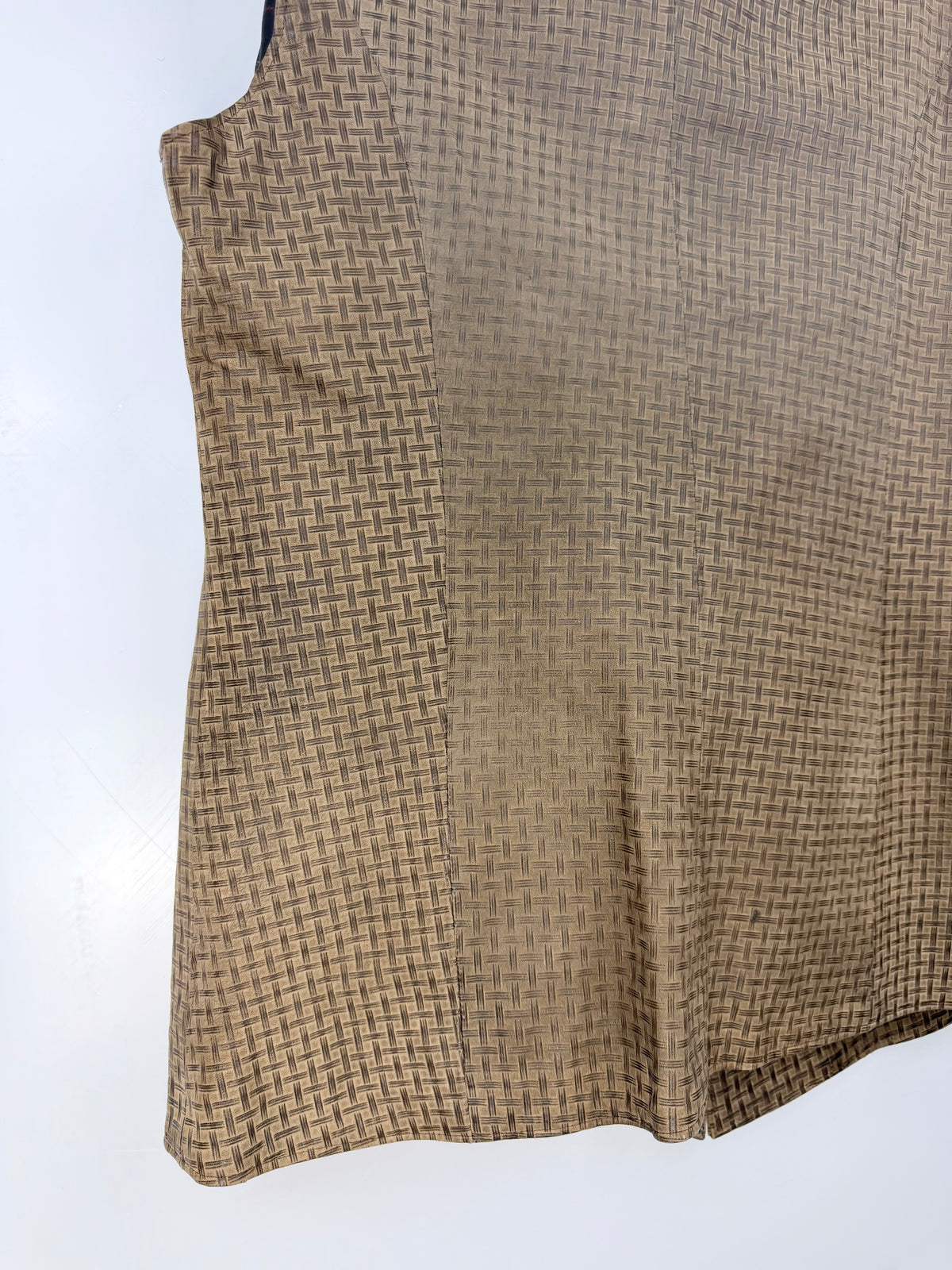 Gilet vintage in vera pelle fantasia geometrica – Made in Italy