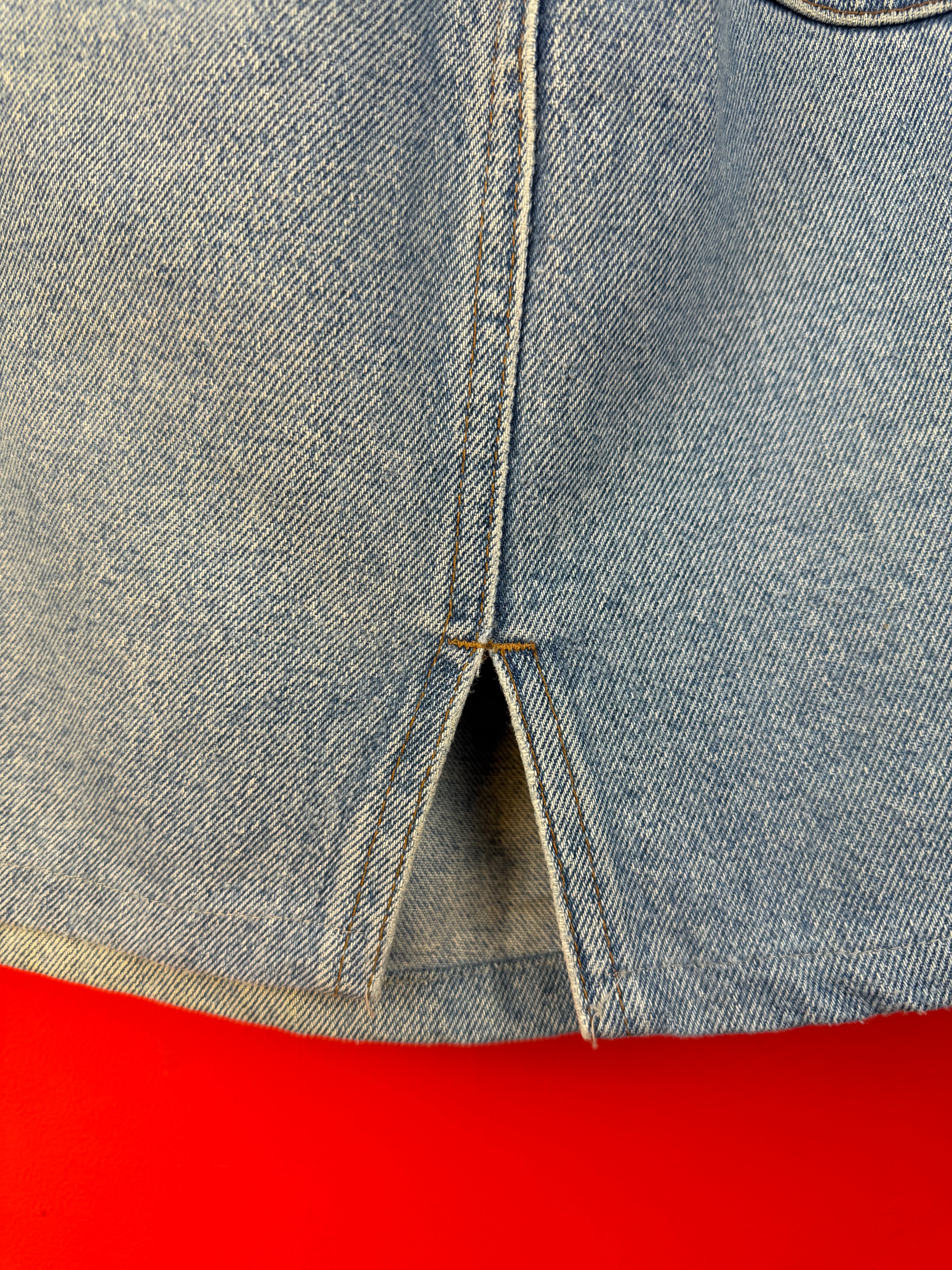 Vintage Benetton Denim Mini Skirt Made in Italy