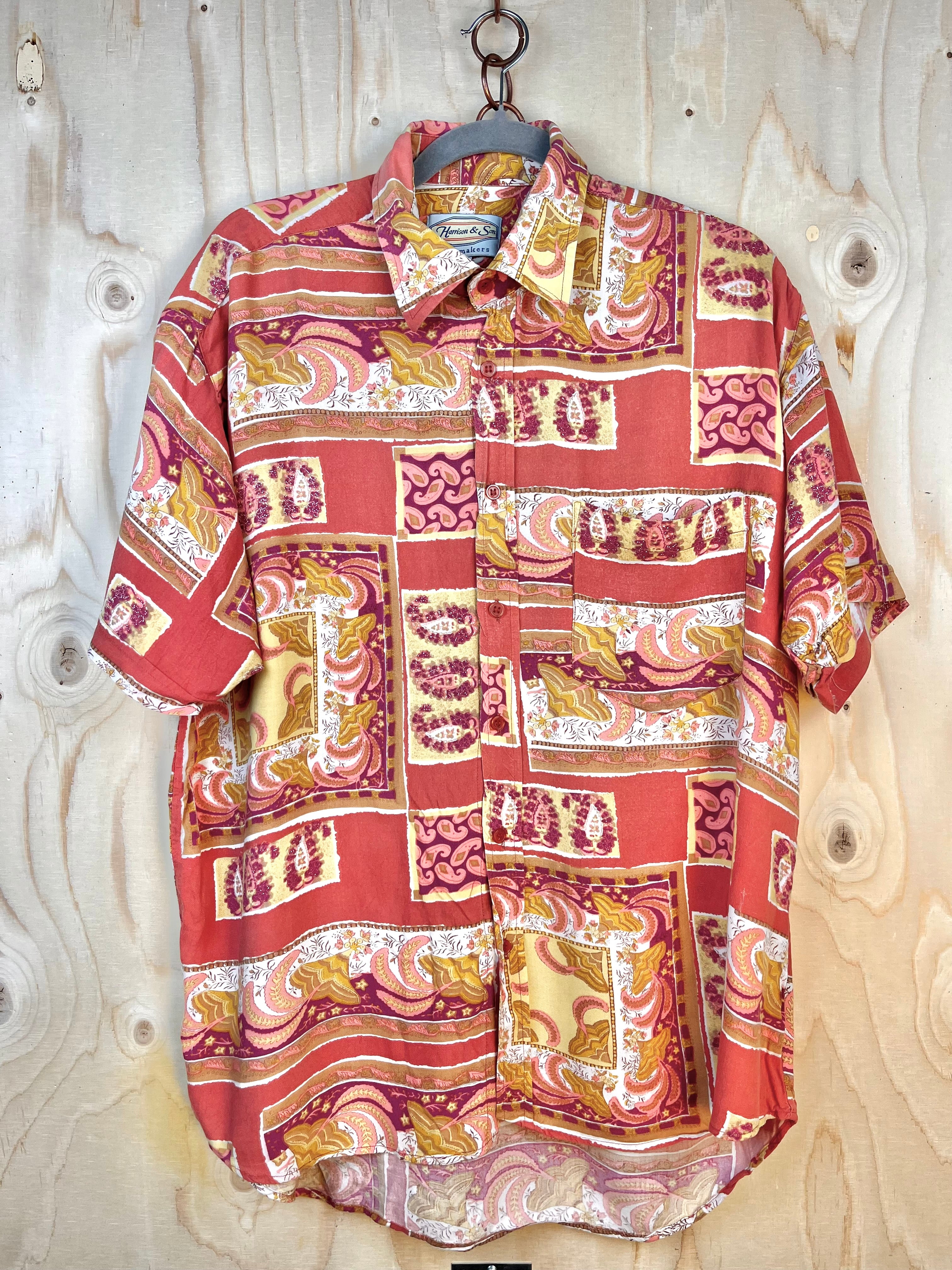 Vintage Paisley Short Sleeve Shirt – Retro Pattern Summer Shirt