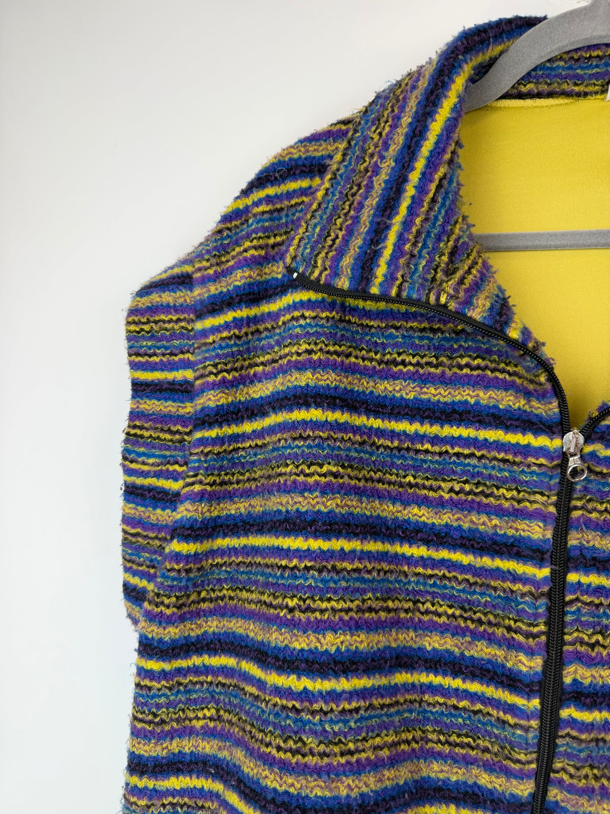 Gilet vintage oversize in maglia multicolor