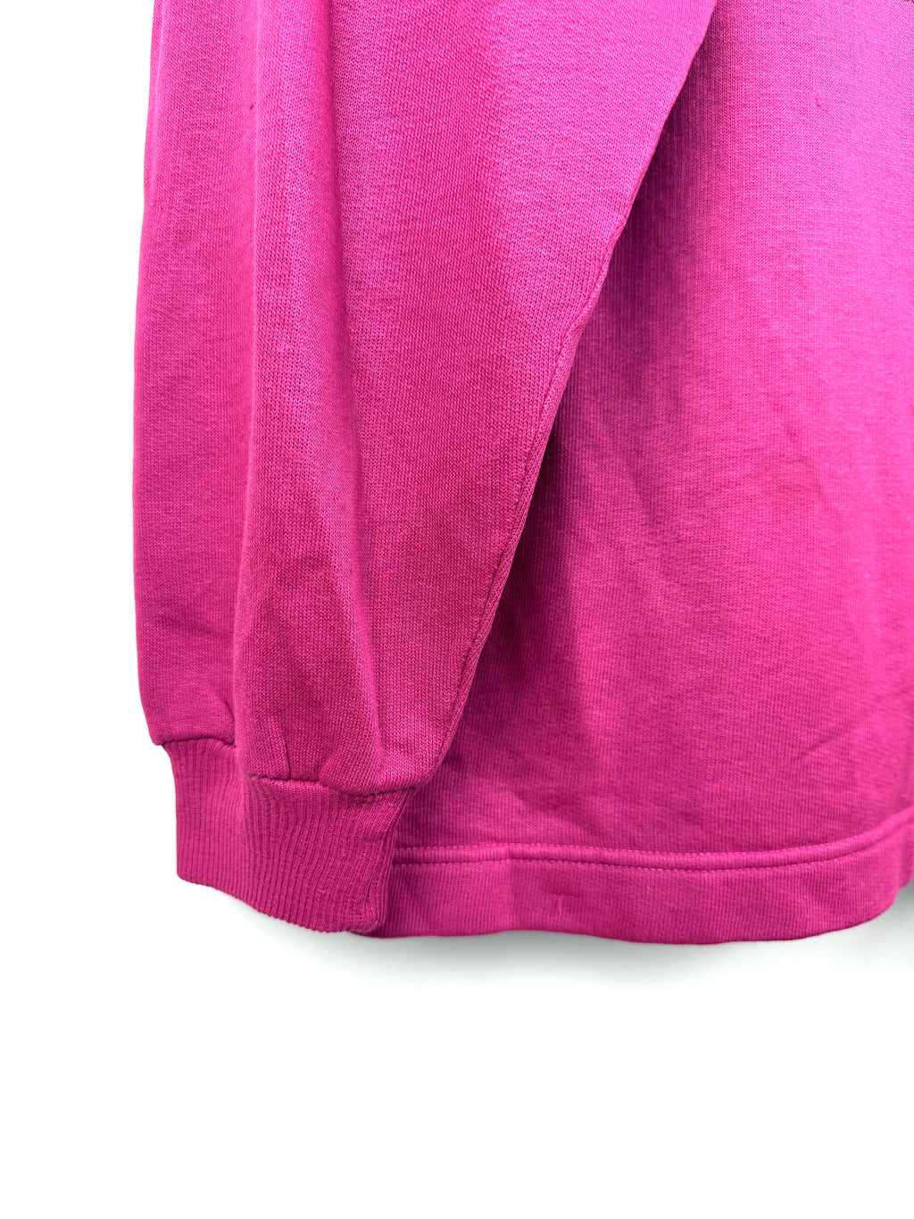 Felpa vintage Snoopy mezza zip fucsia