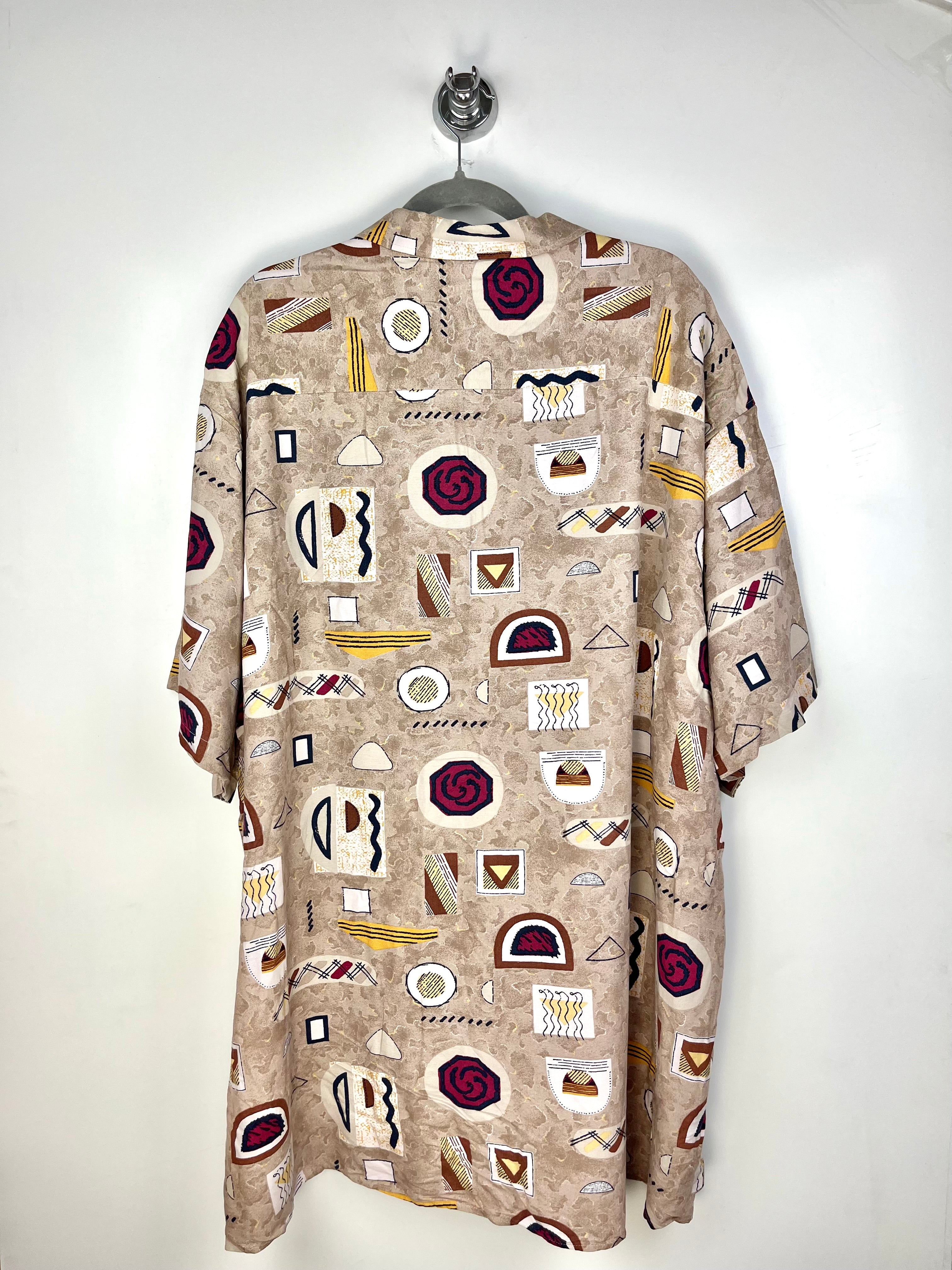 Camicia Vintage Casa Moda Anni ’90 Fantasia Astratta Oversize