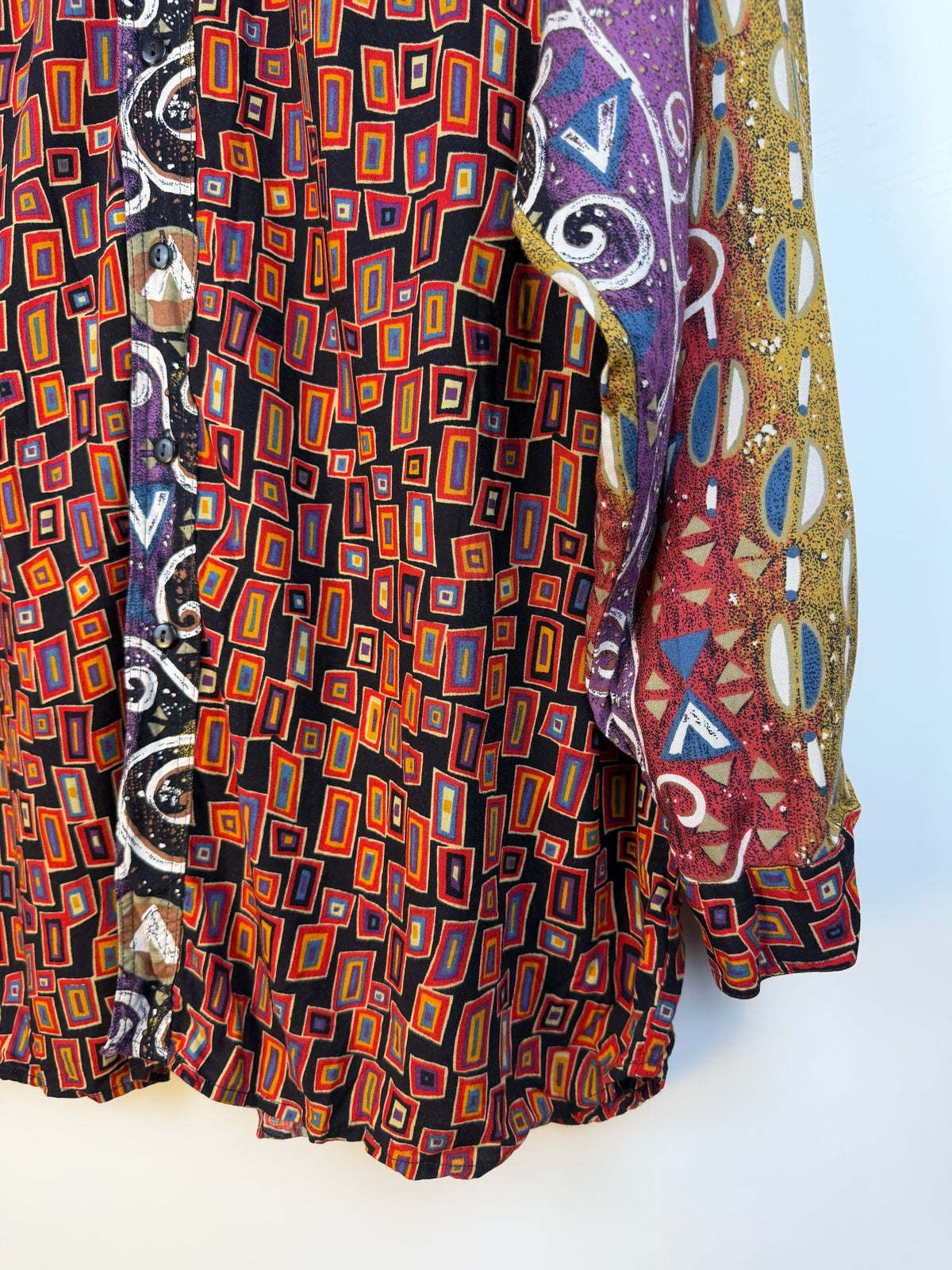 vintage getaway crazy pattern shirt – 90s oversized