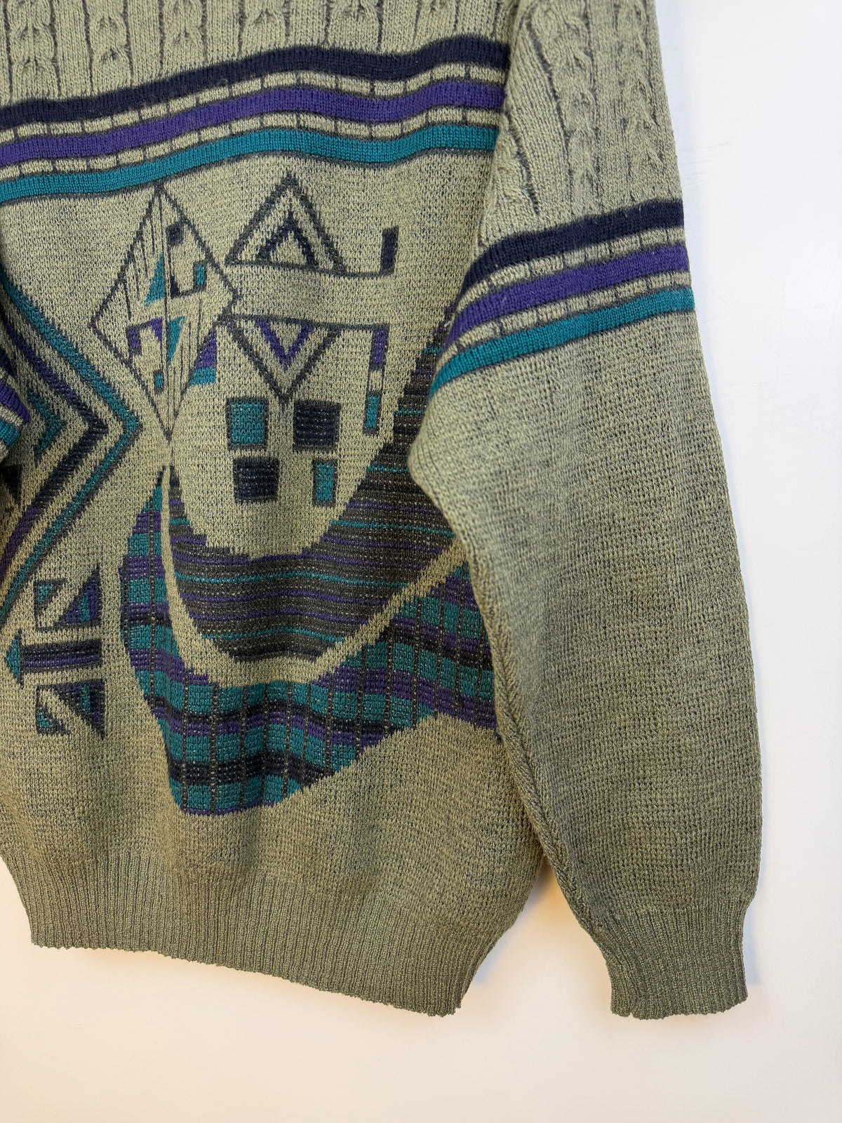 Maglione vintage Pro Man con fantasia geometrica
