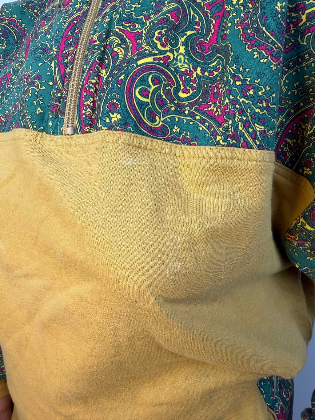 Tuta vintage Trigema paisley senape – taglia L