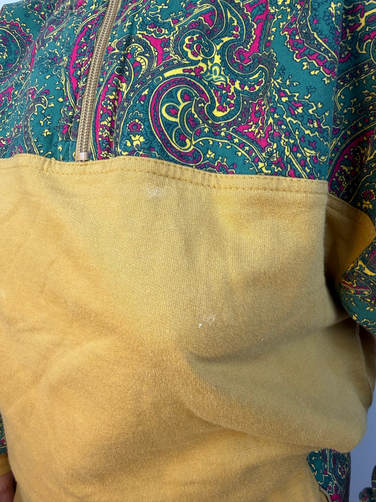 Tuta vintage Trigema paisley senape – taglia L