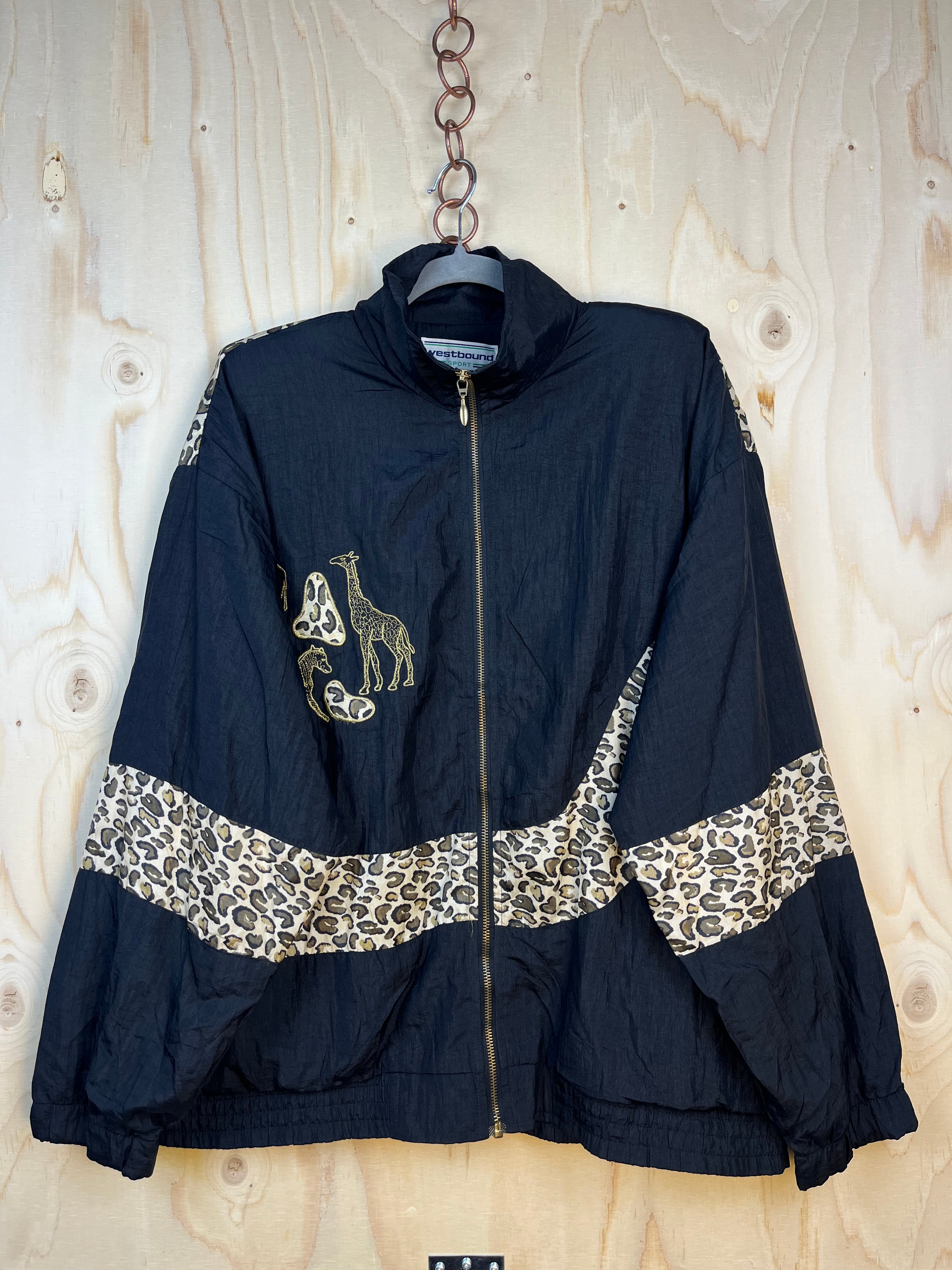 Vintage Leopard Track Jacket 90s