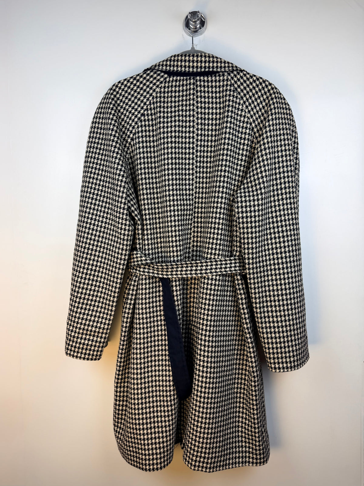 Cappotto vintage double face pied-de-poule e blu navy