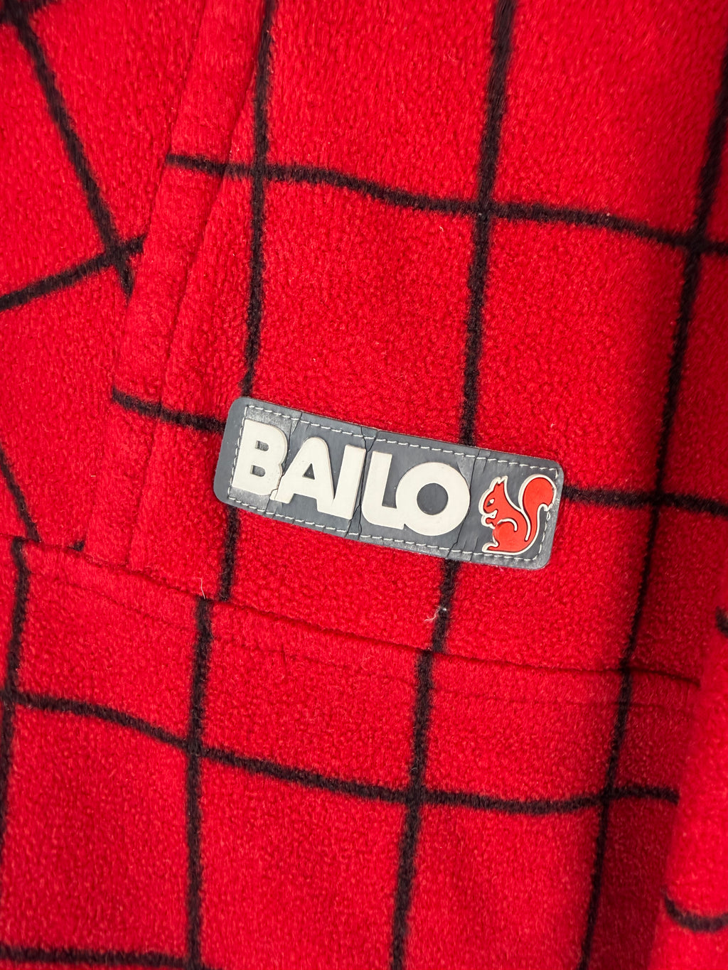 Pile vintage Bailo rosso a griglia
