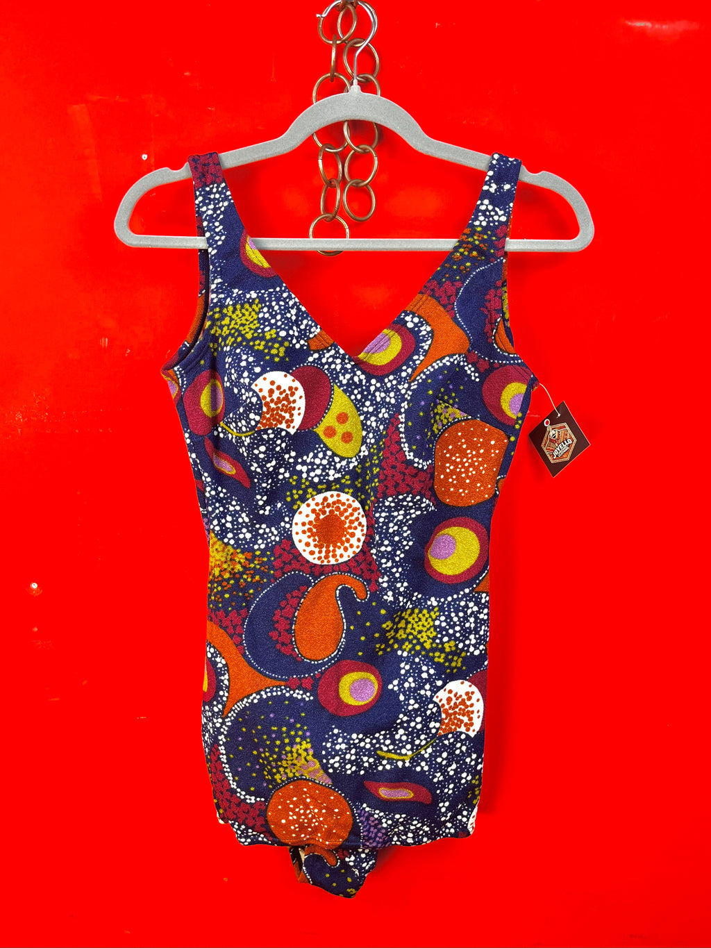 Vintage 70s Psychedelic Print Swimsuit Bodysuit