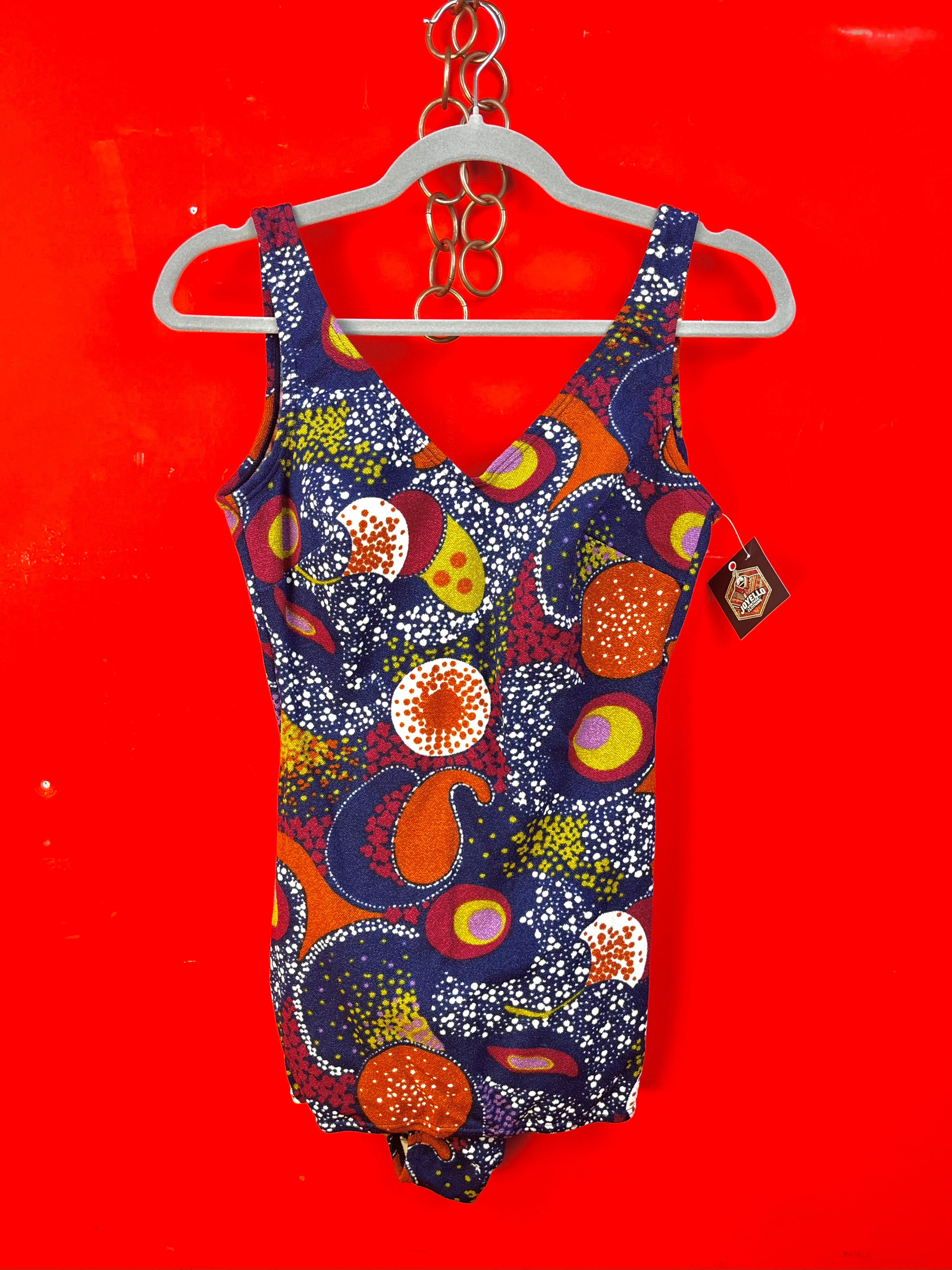 Vintage 70s Psychedelic Print Swimsuit Bodysuit