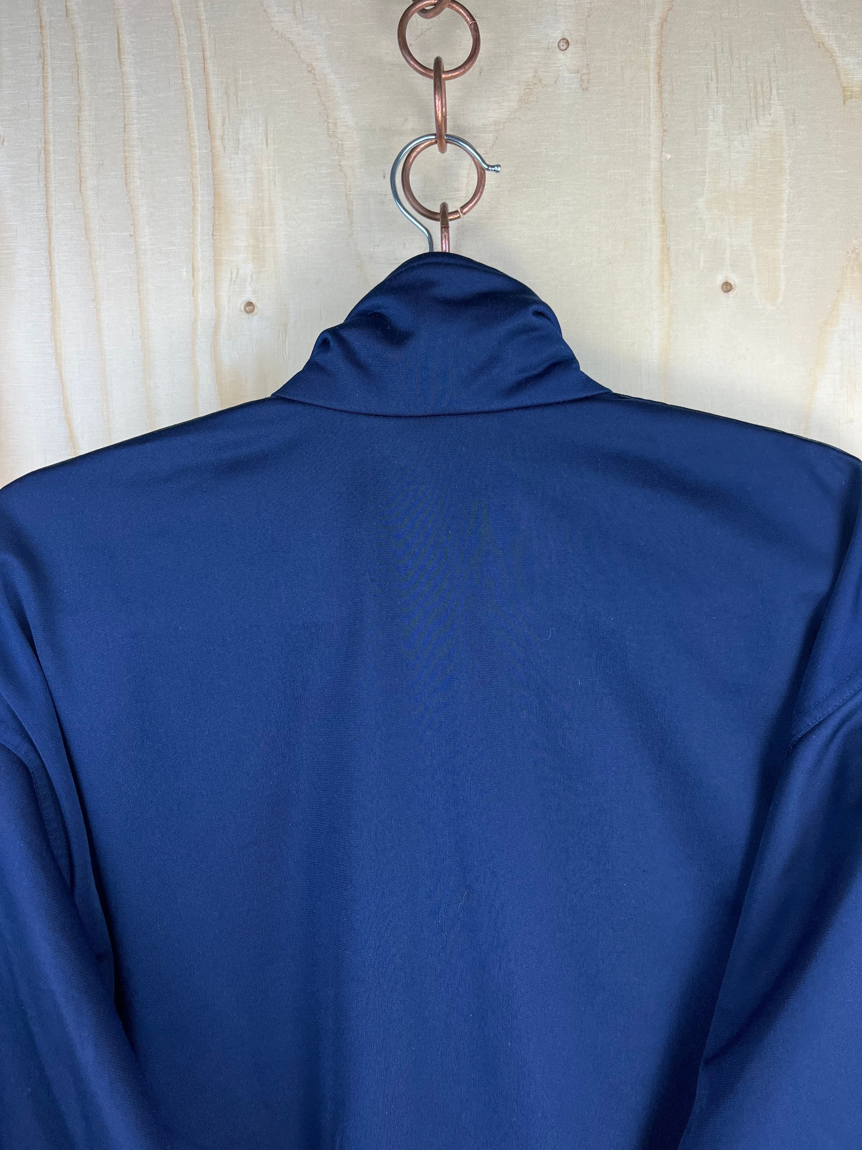 Vintage Diadora Track Jacket Navy Logo Tape 90s Zip-Up