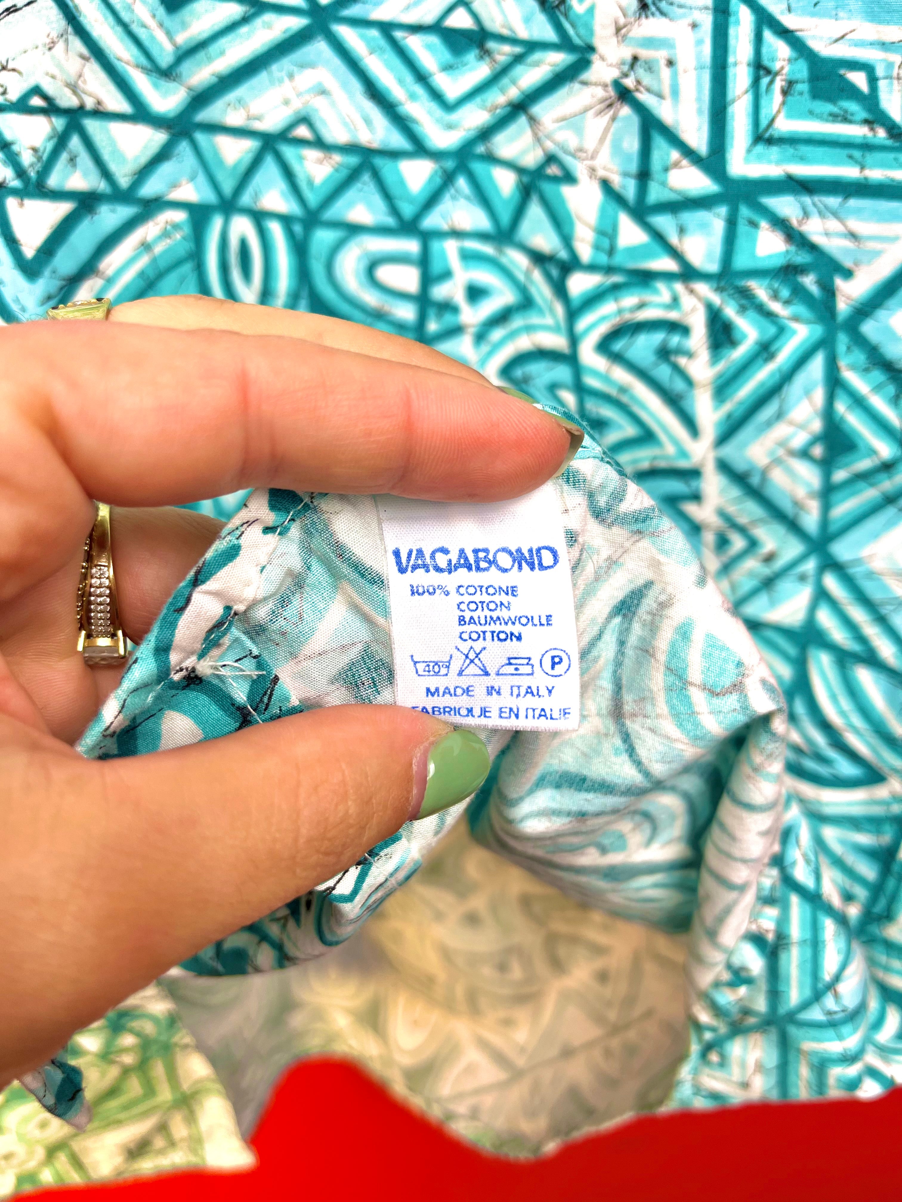 Vintage 90s Italian Cotton Pattern Shirt – Vagabond XL