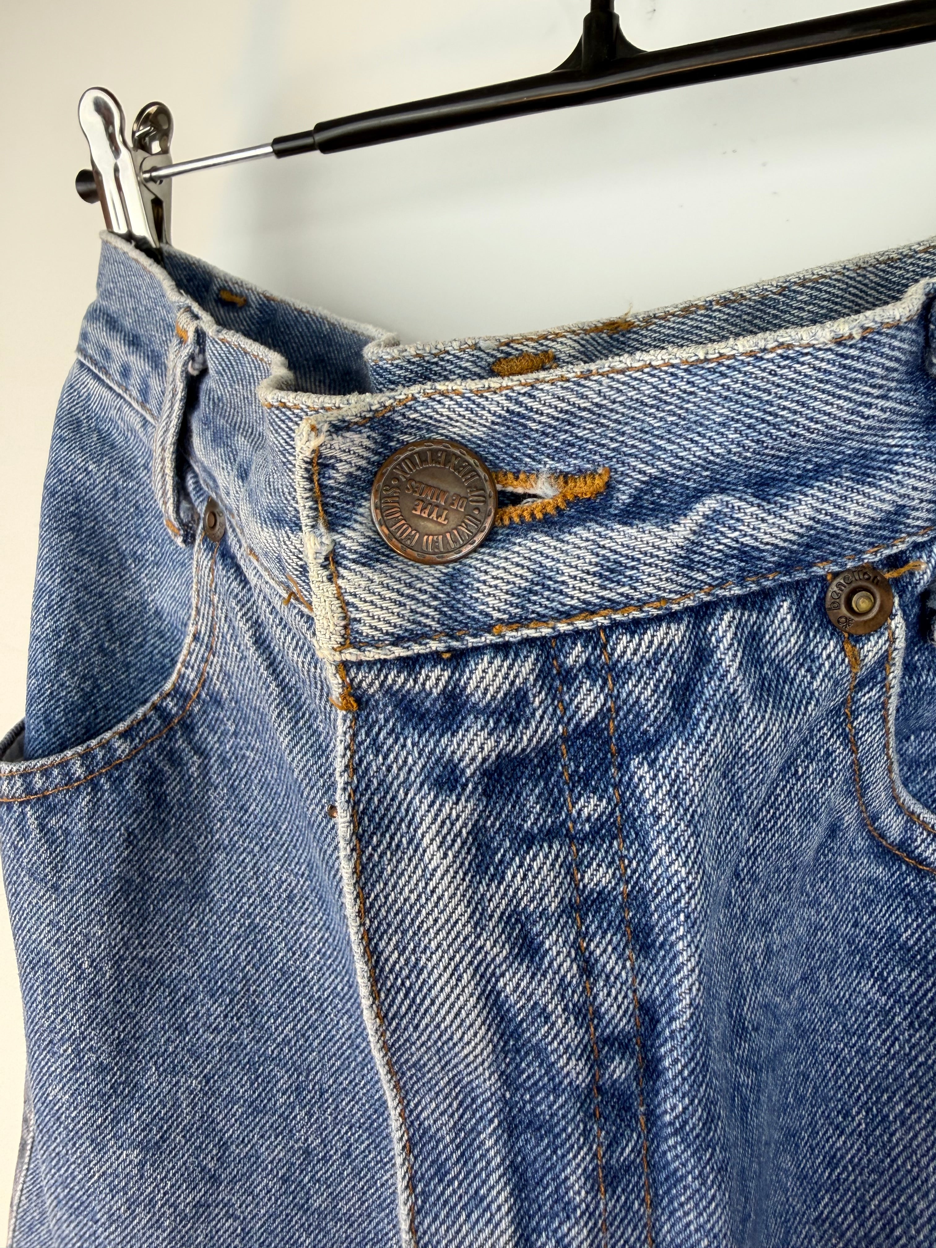 Vintage United Colors of Benetton Denim Skirt Made in Italy