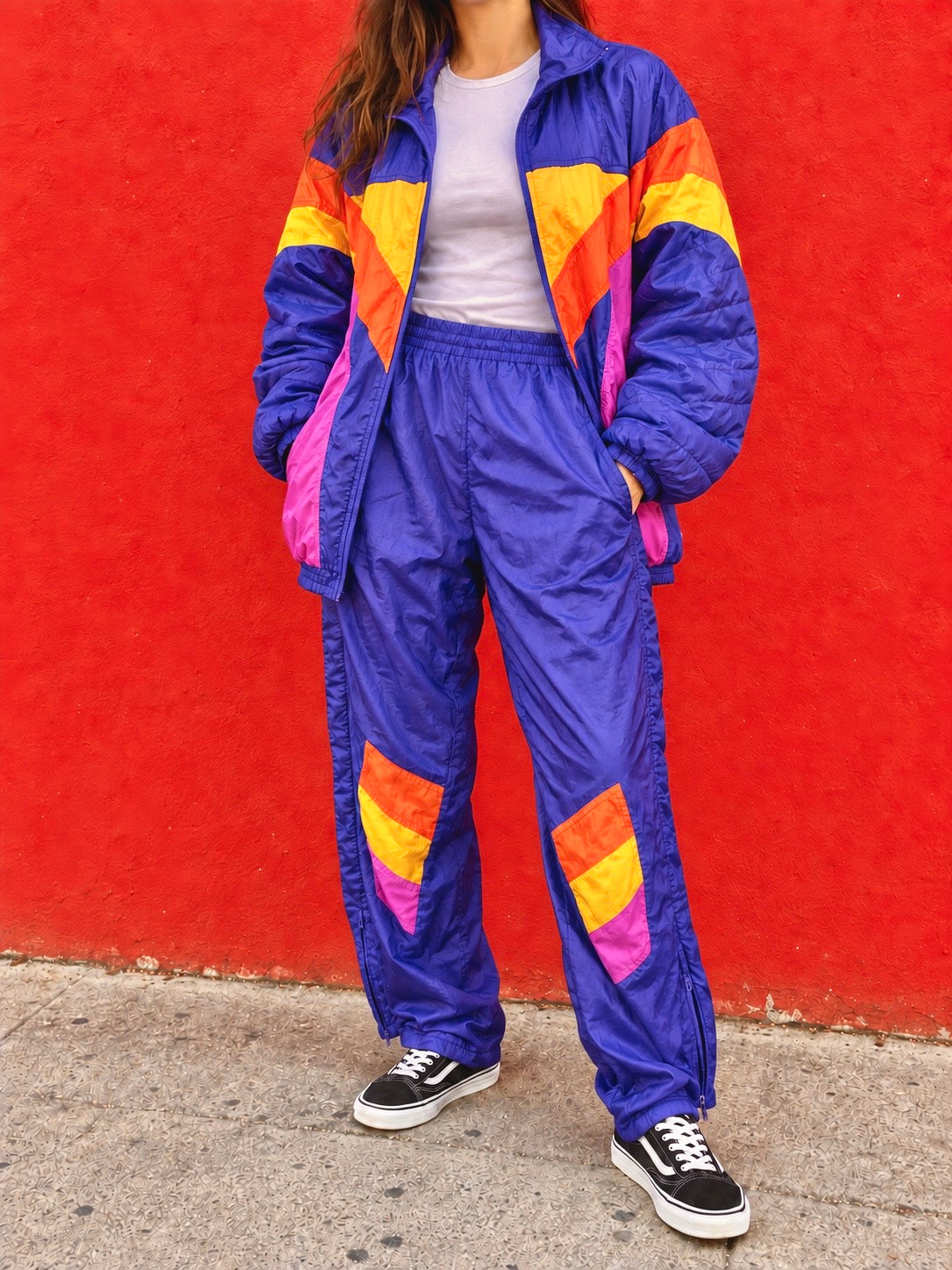 Completo tuta vintage Master color block anni ’80/’90