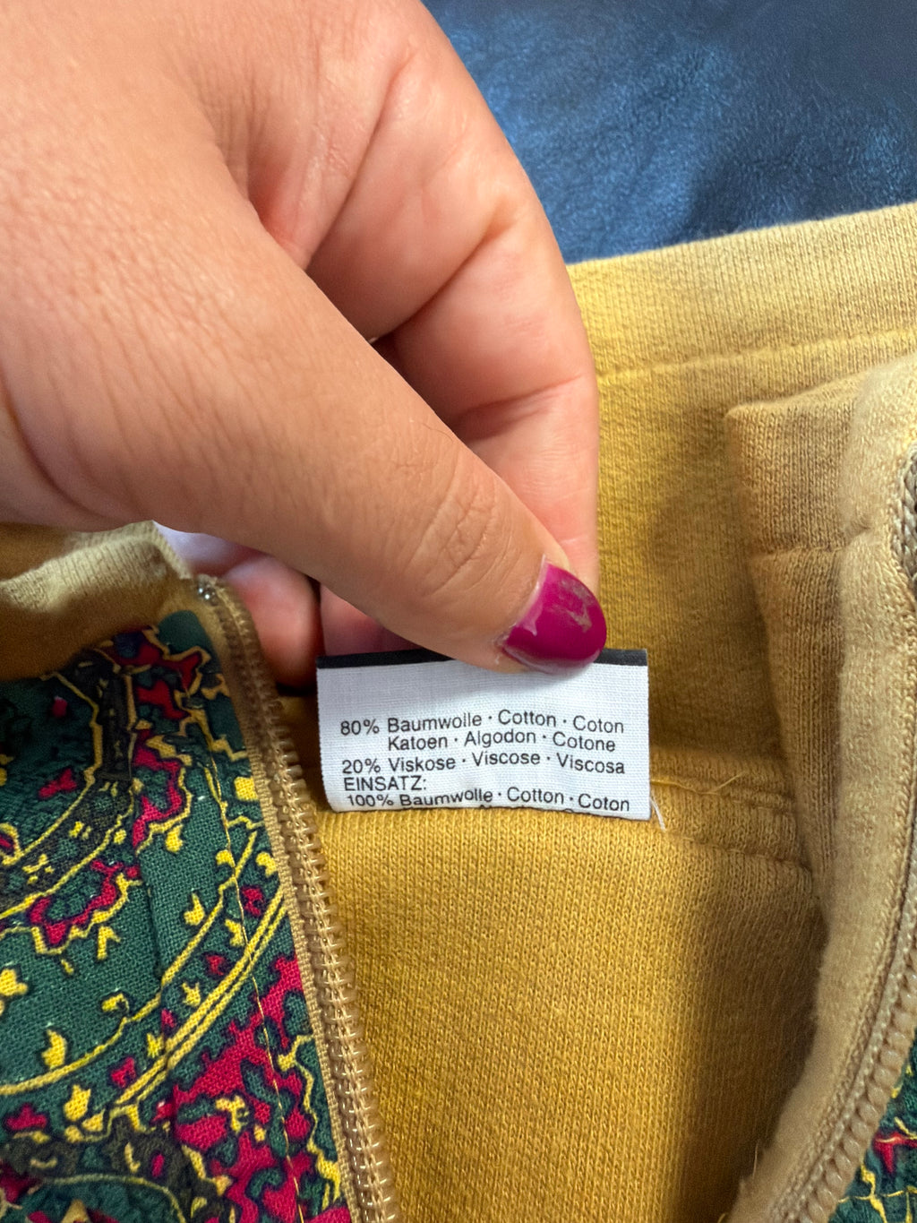 Tuta vintage Trigema paisley senape – taglia L