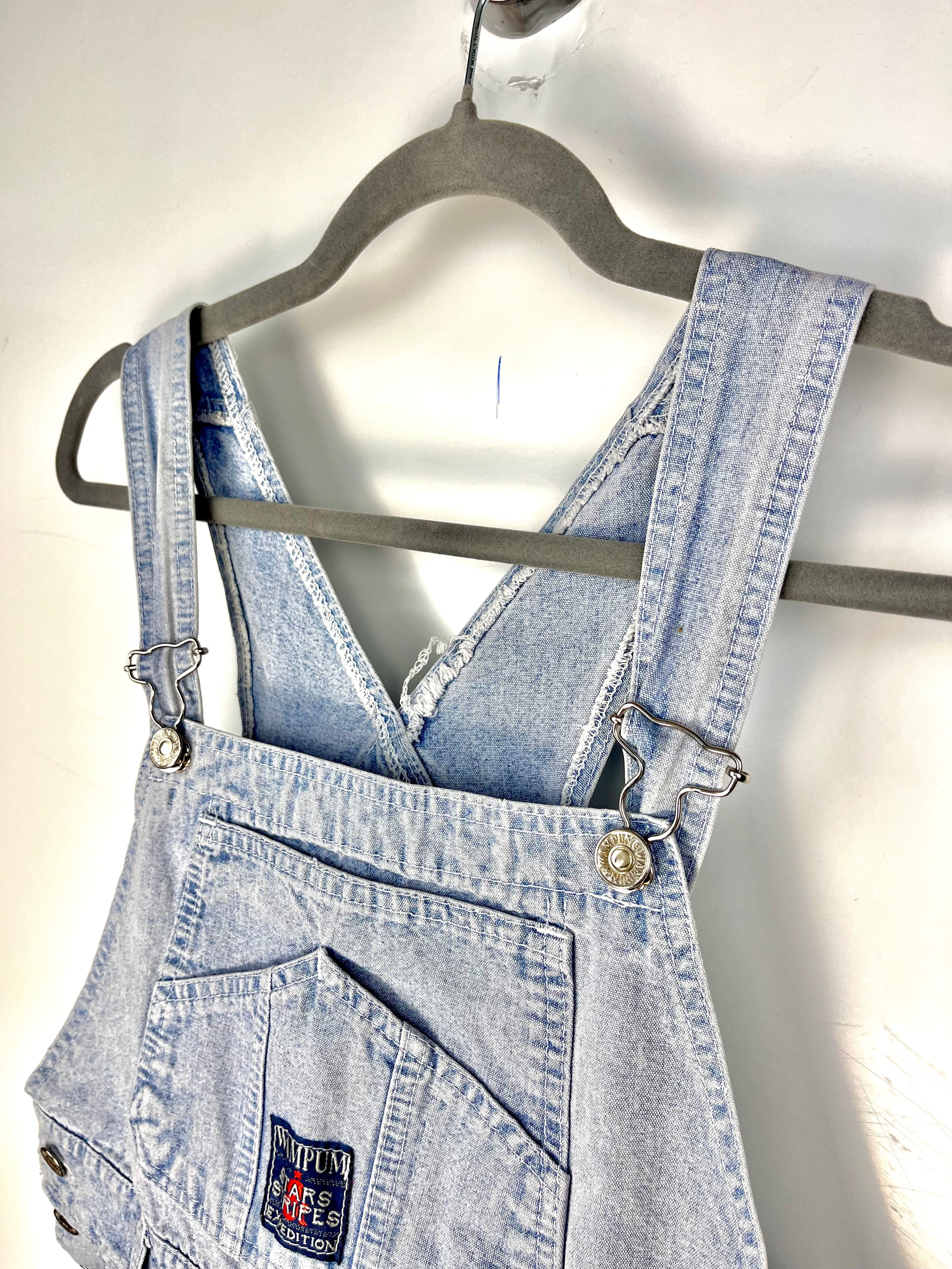 Salopette Corta Vintage in Denim Chiaro Anni ’90