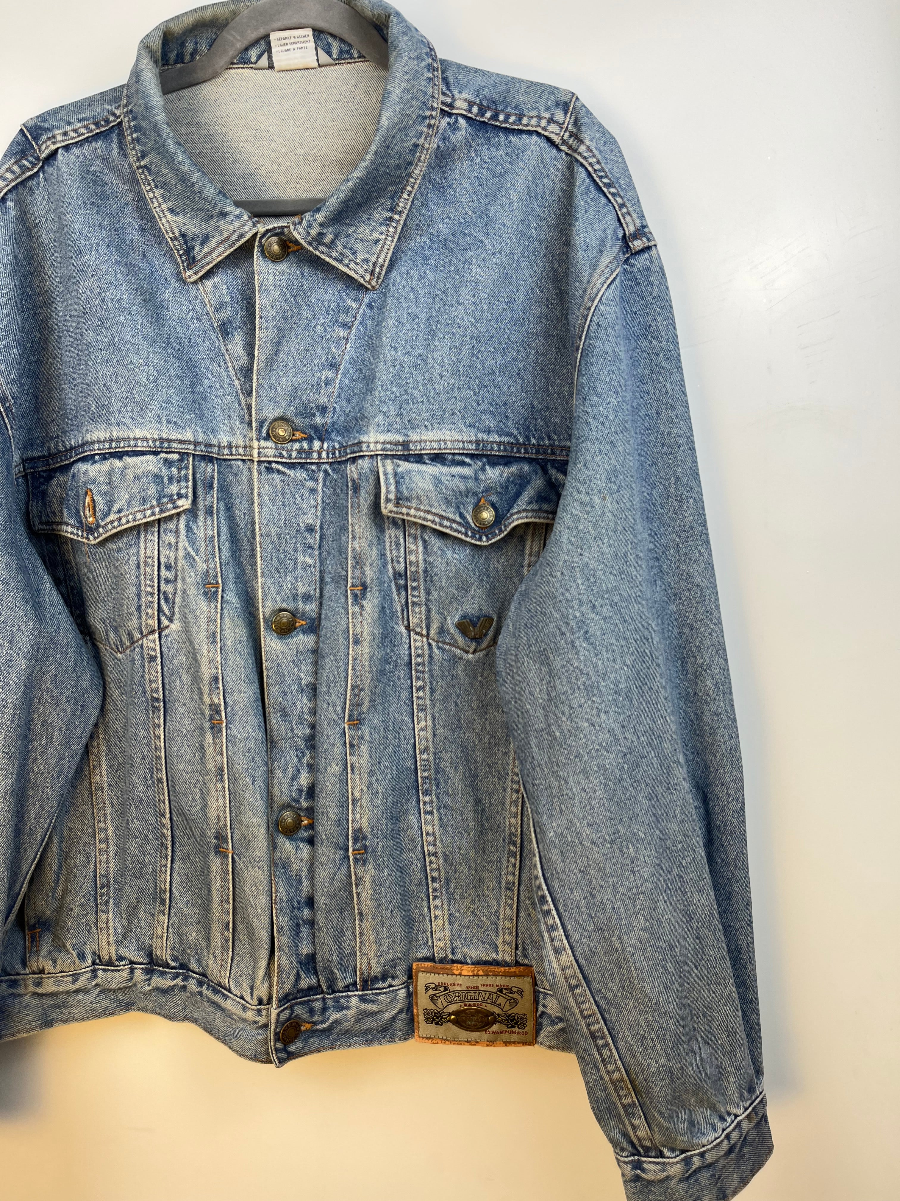 Giacca Jeans Vintage Oversize Denim Chiaro XXL