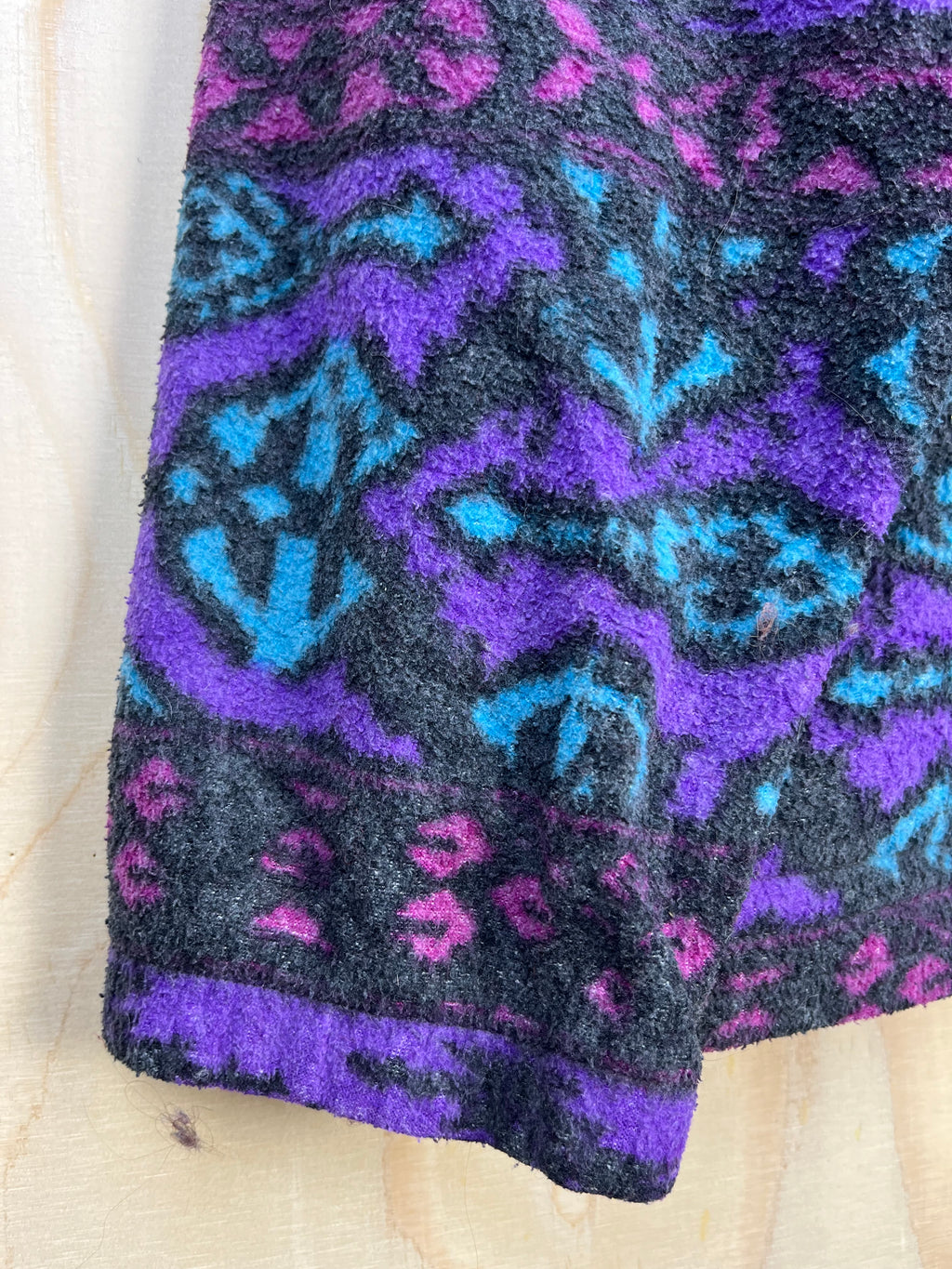 90s Abstract Fleece Quarter Zip Pullover