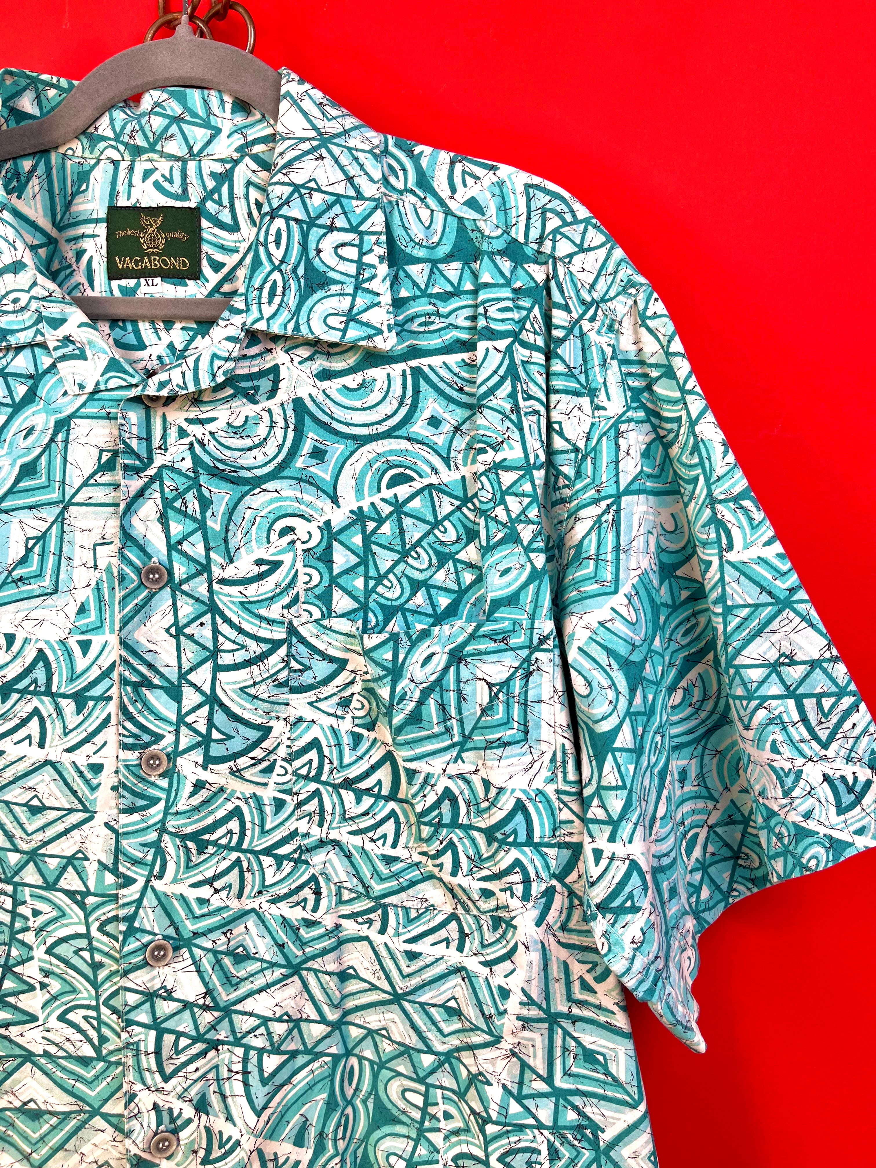 Vintage 90s Italian Cotton Pattern Shirt – Vagabond XL