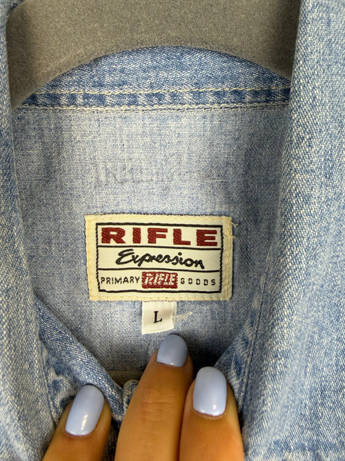 Camicia smanicata vintage Rifle in denim