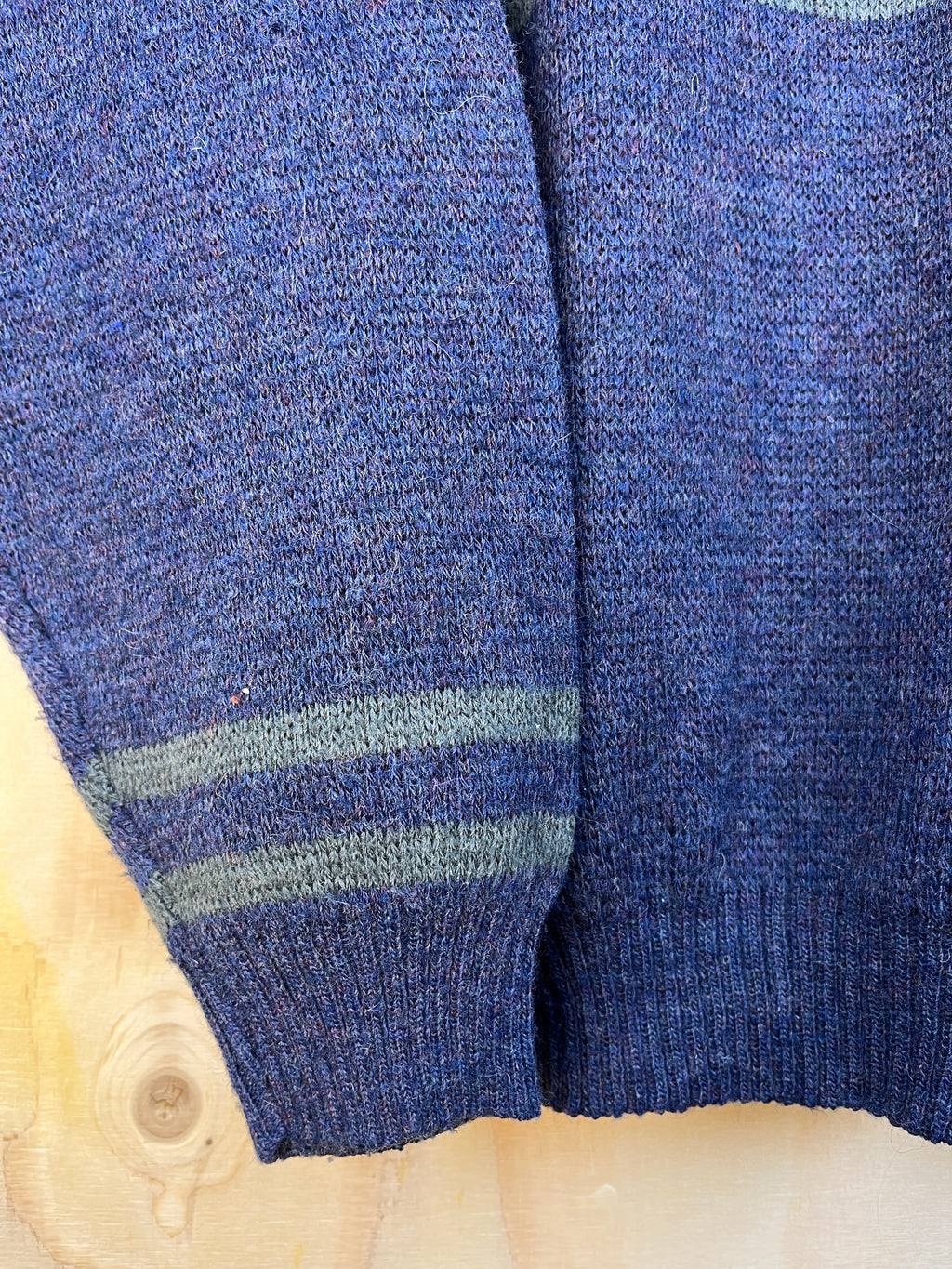 Vintage Blue Oversized Wool Blend Knit Sweater