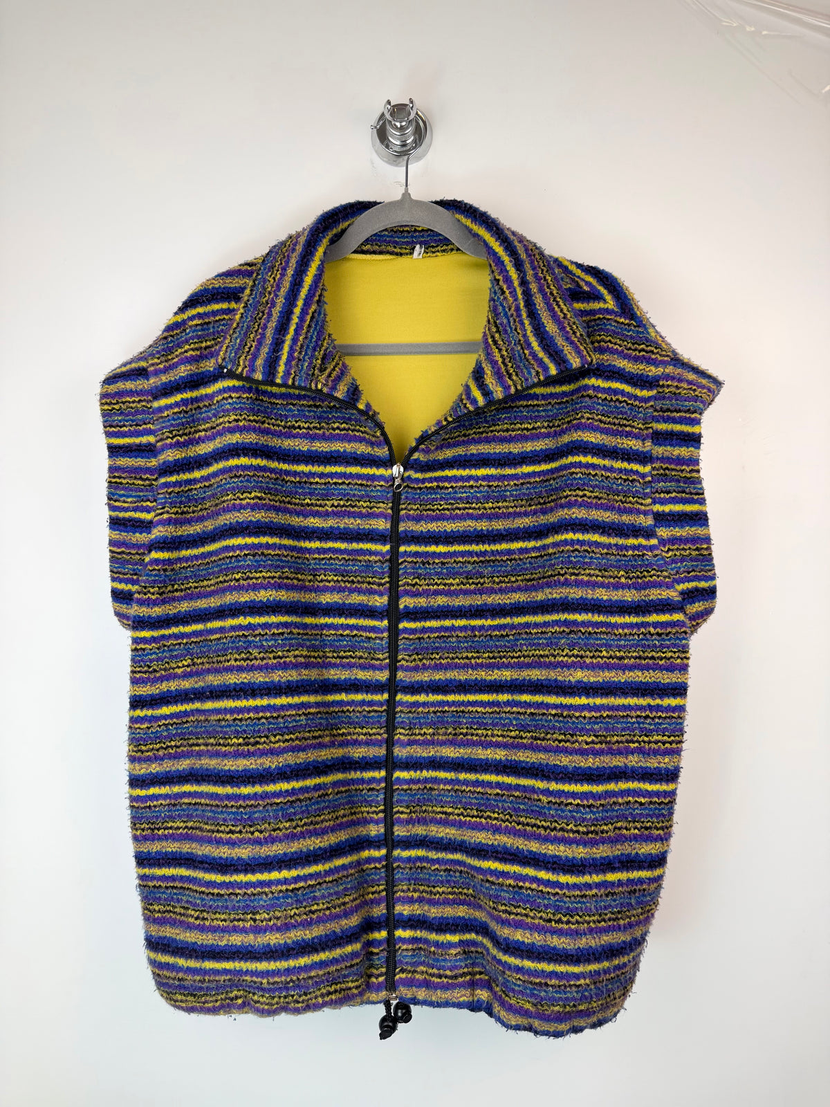 Gilet vintage oversize in maglia multicolor