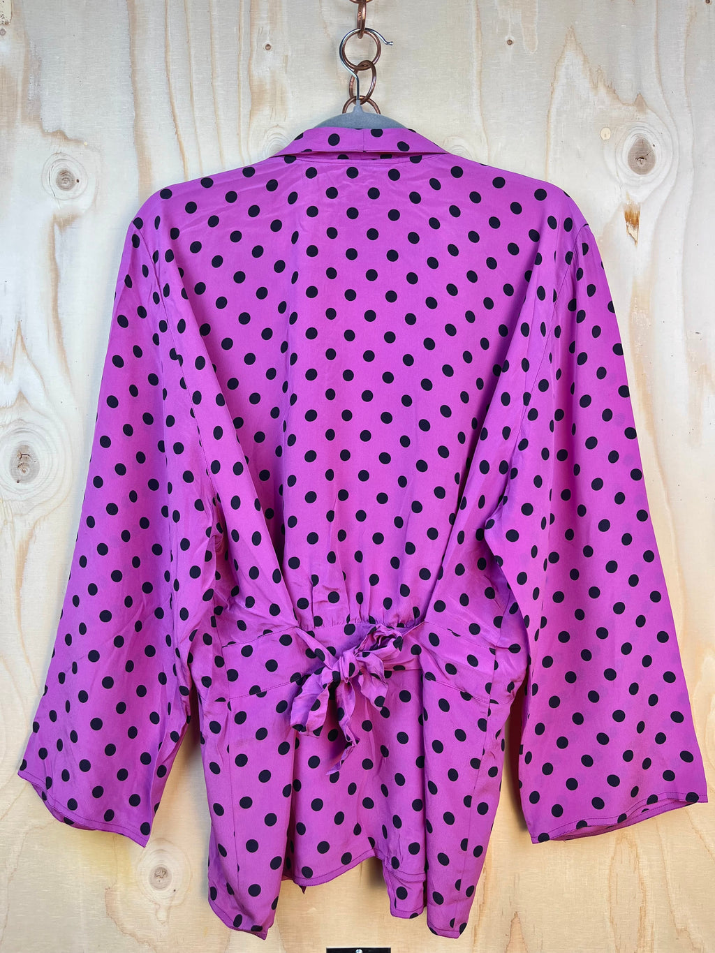 Vintage Silk Polka Dot Blouse – Made in Italy